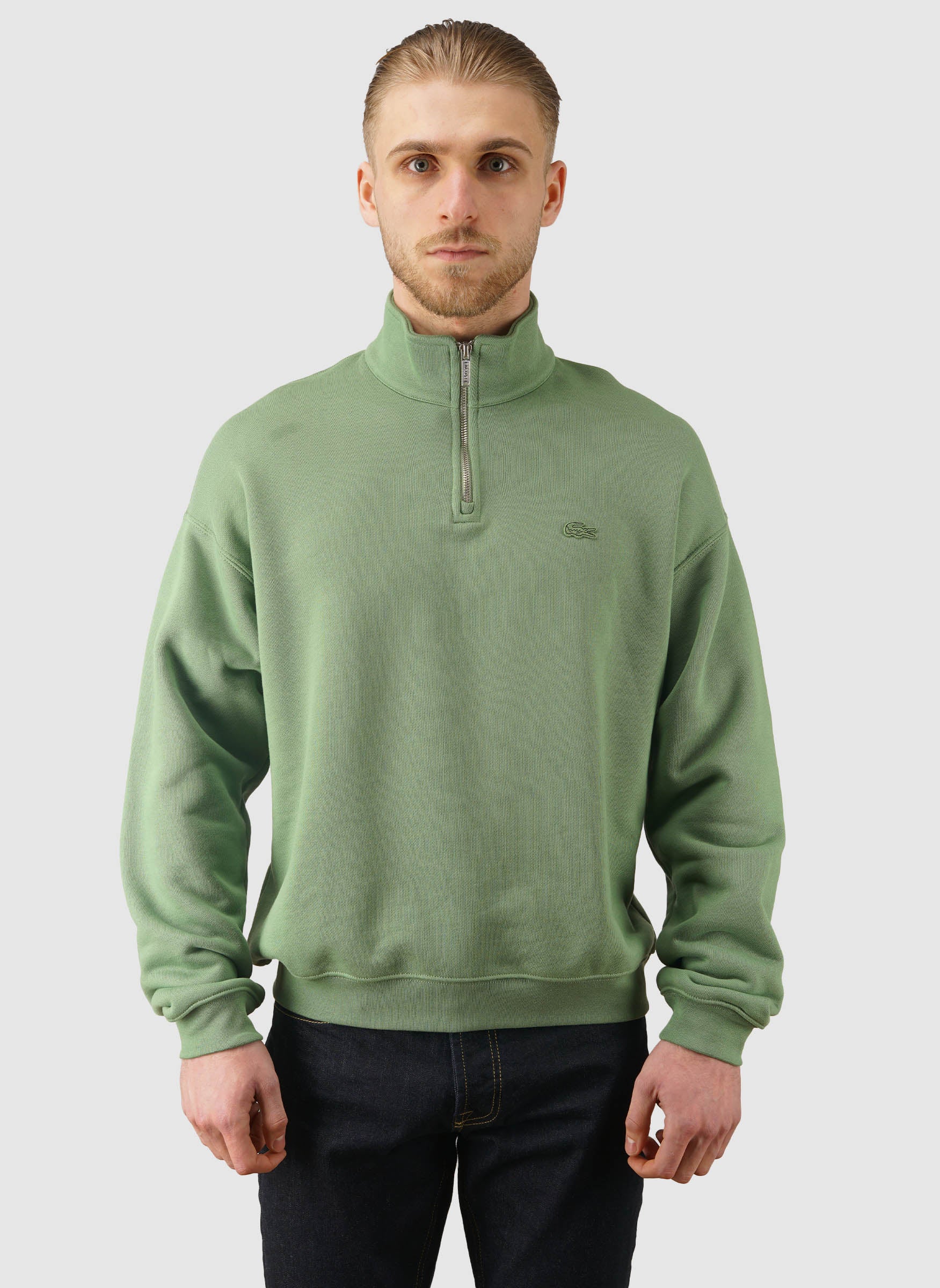Fleece Zip Sweatshirt - Lamb's Lettuce - Image 2