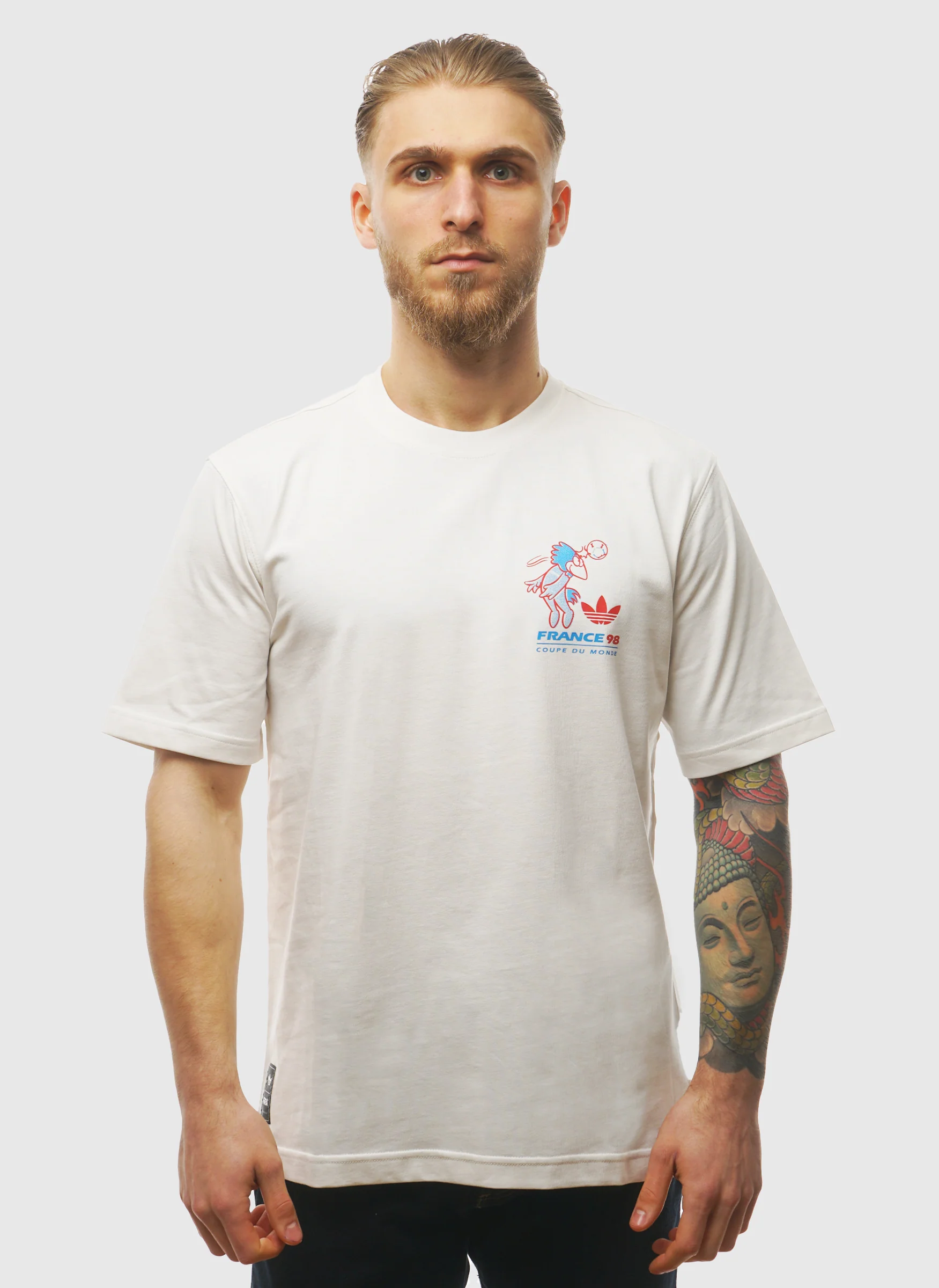 Frankreich 98 Footix T-Shirt - Clowd White - Image 2