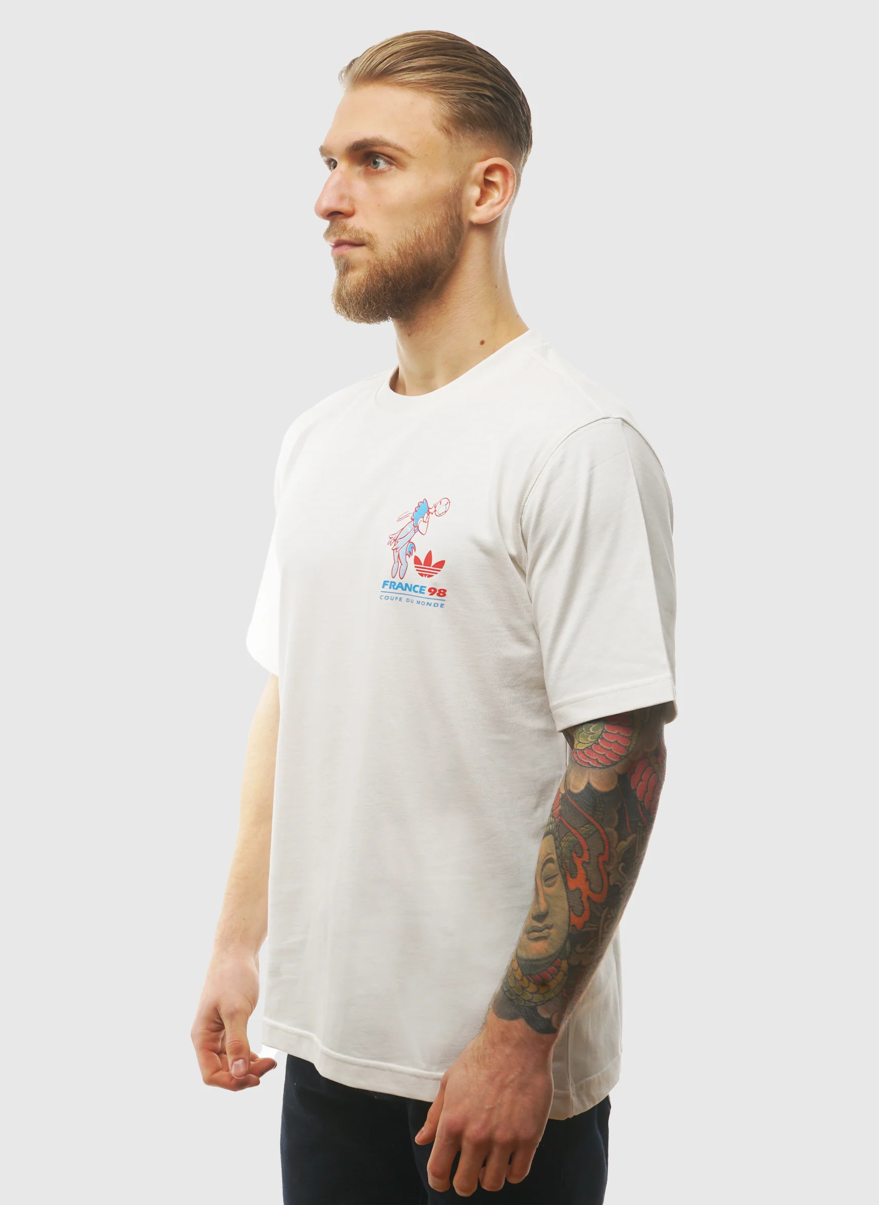 Frankreich 98 Footix T-Shirt - Clowd White - Image 3