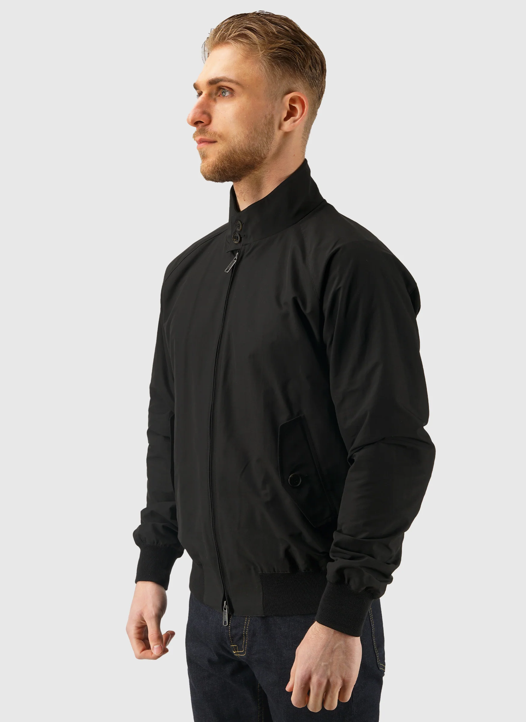G9 Classic Harrington Jacket - Black - Image 3