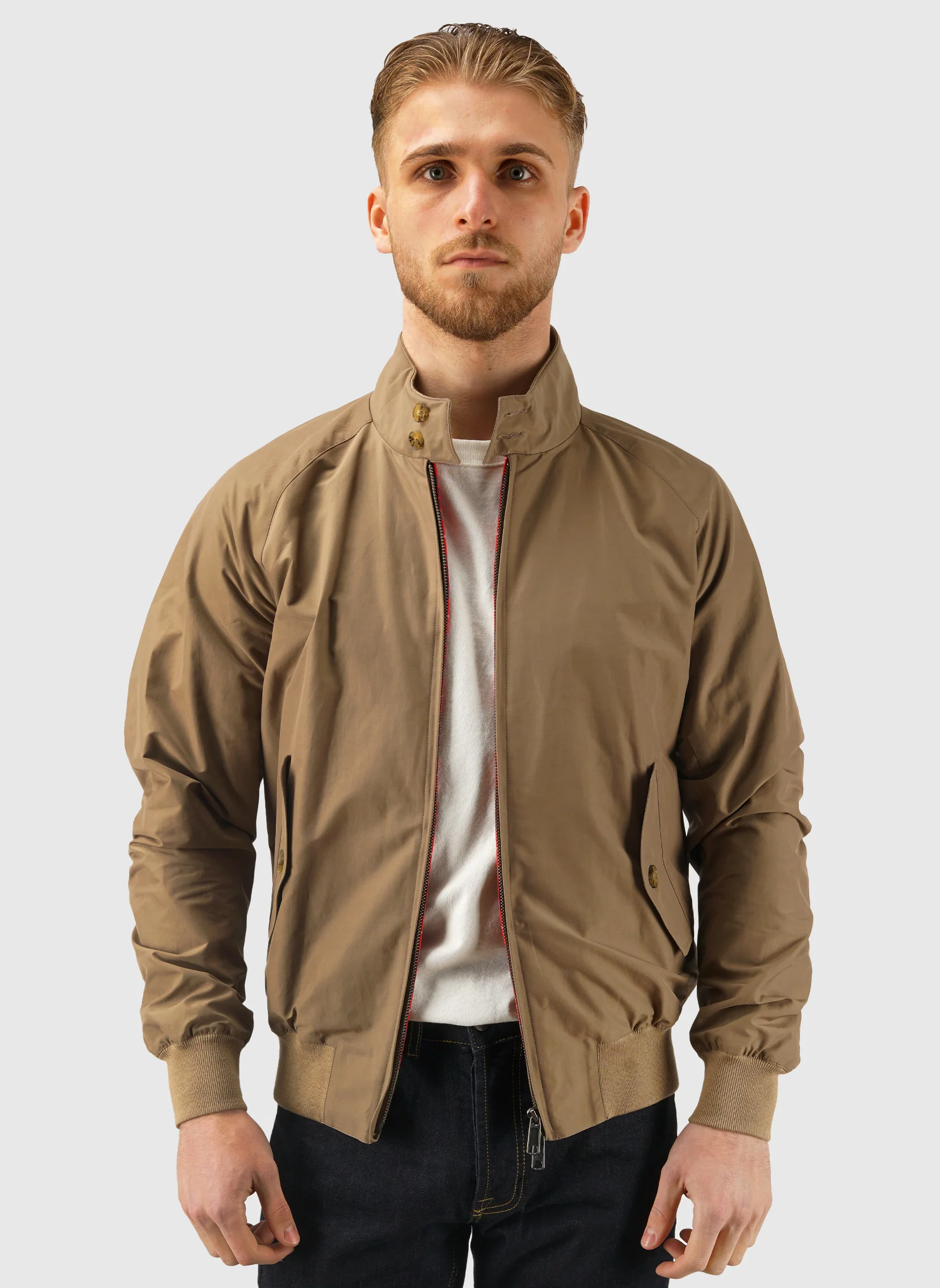 G9 Classic Harrington Jacket - Tan - Image 3
