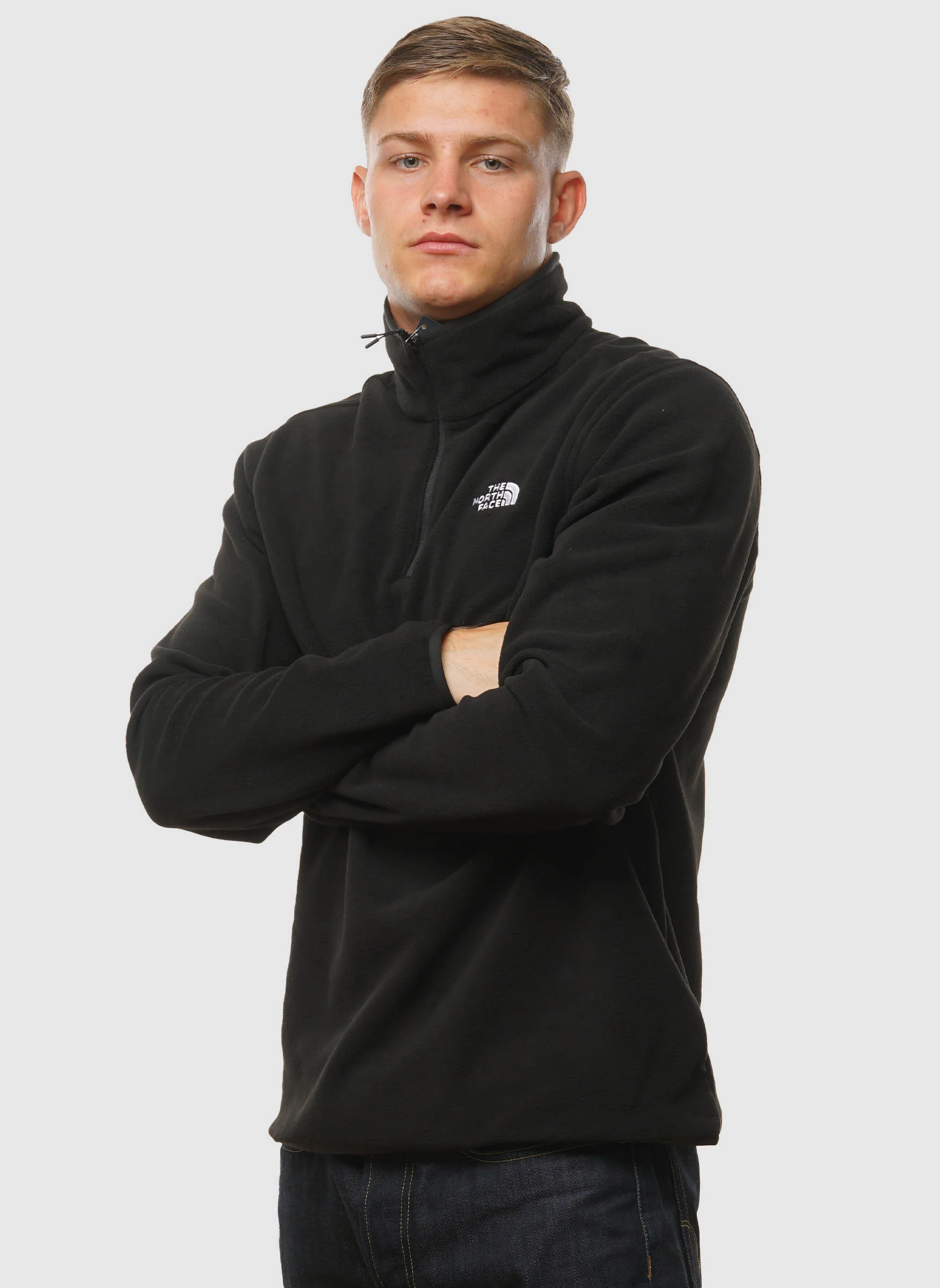 Glacier Fleece 1/4 Zip Jacket - Black - Image 2