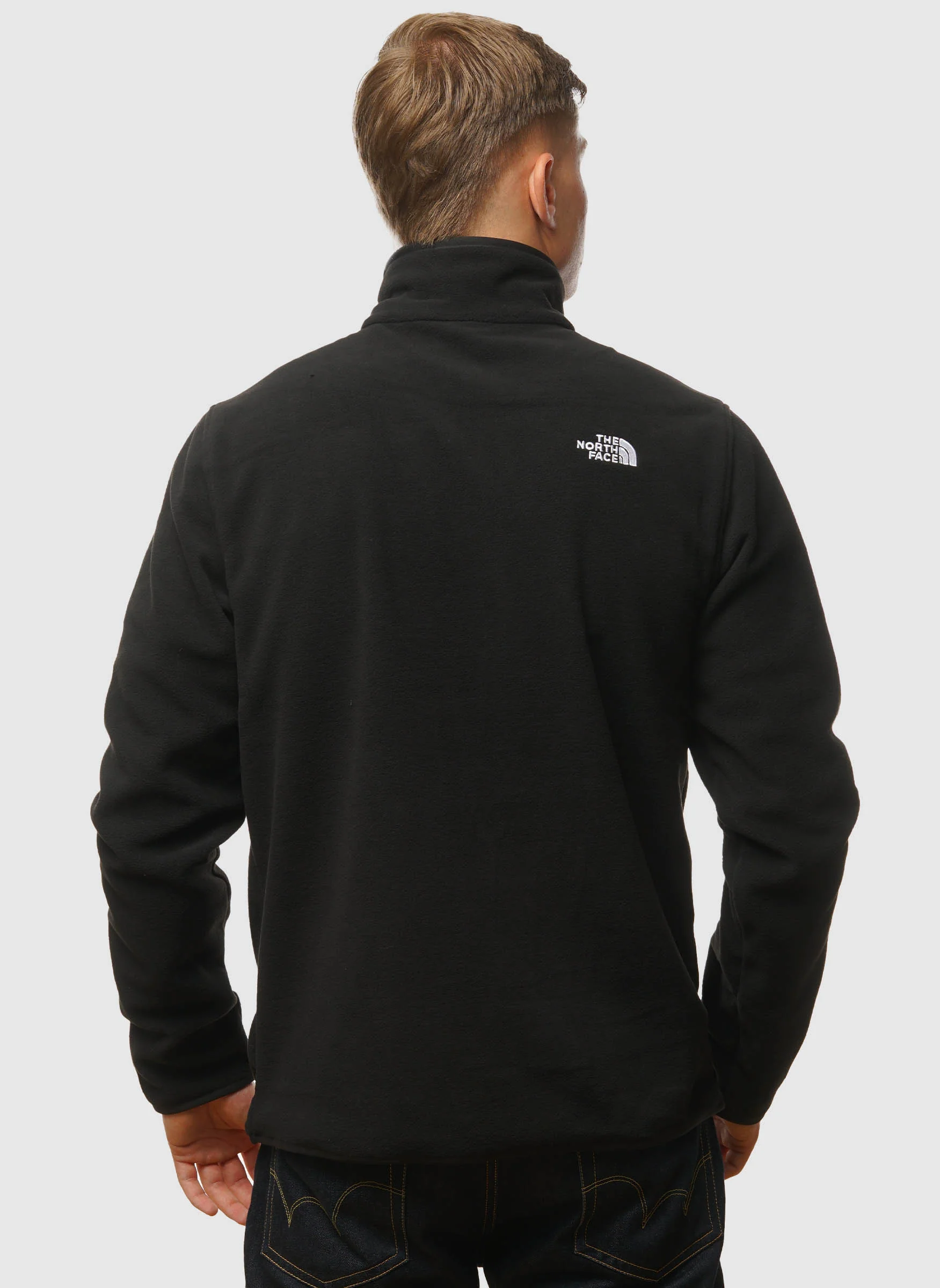 Glacier Fleece 1/4 Zip Jacket - Black - Image 3
