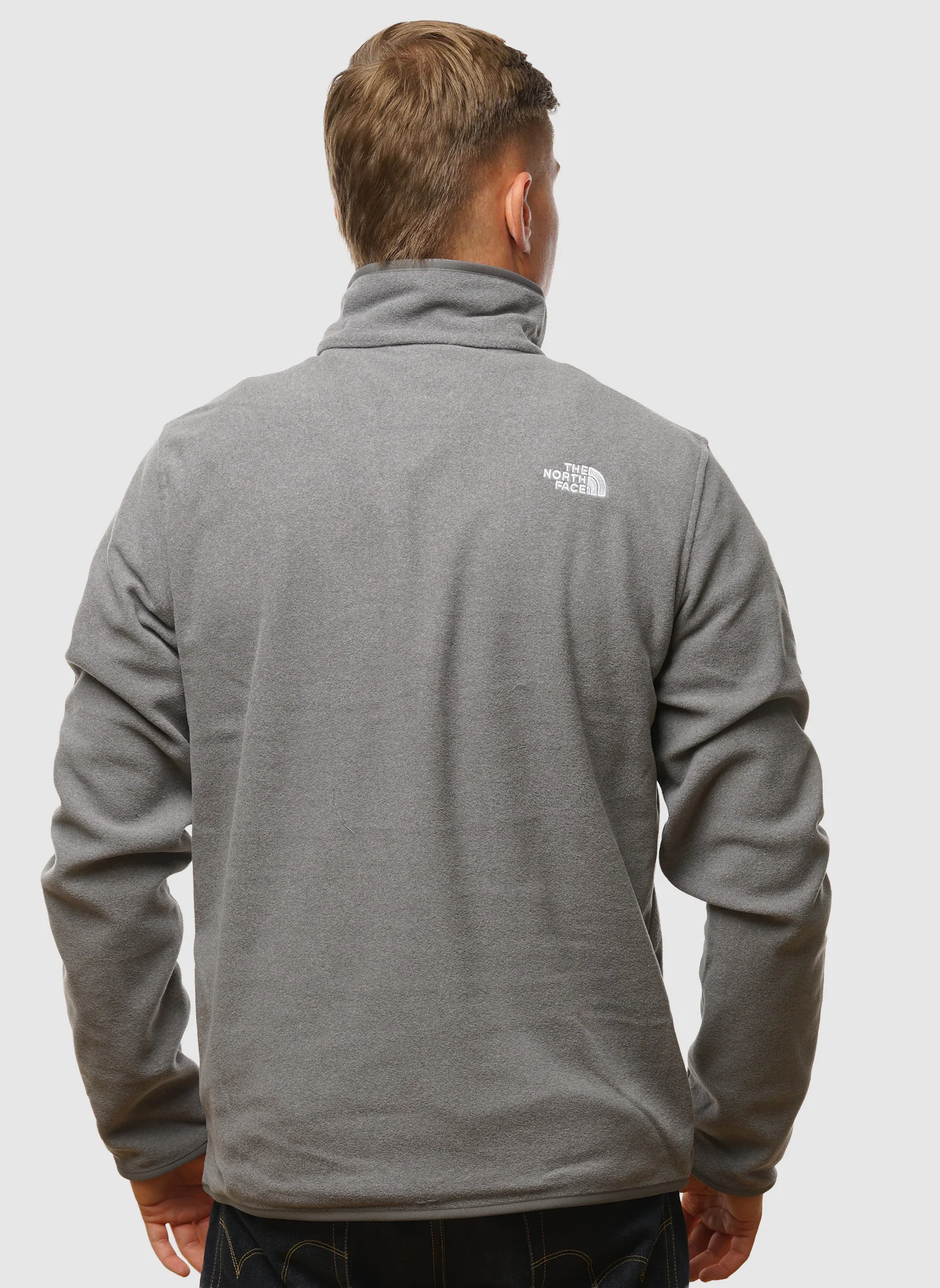 Glacier Fleece 1/4 Zip Jacket - Mid Grey Heather - Image 3