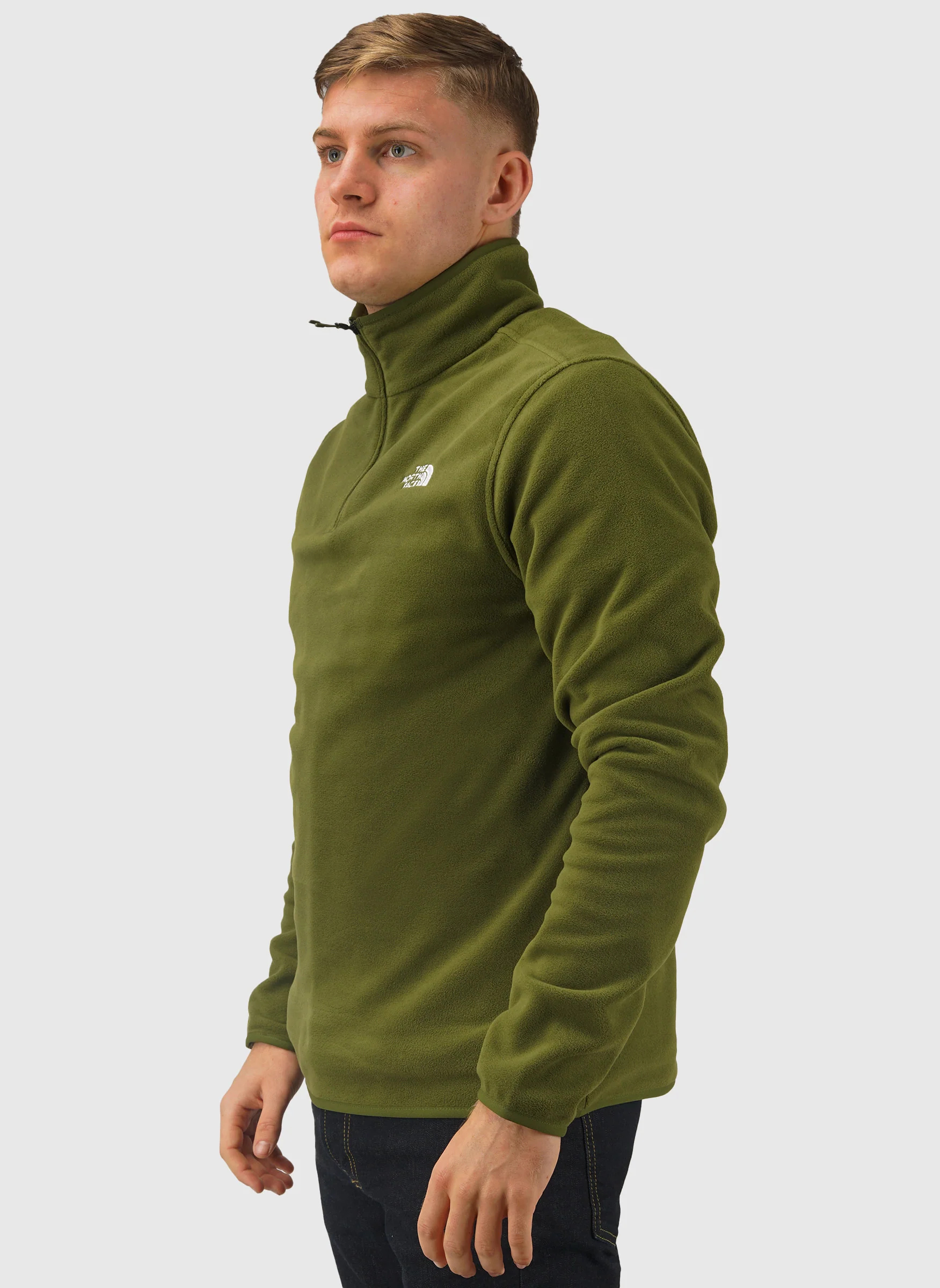 Glacier Fleece 1/4 Zip Jacket - Woodland Green - Image 2
