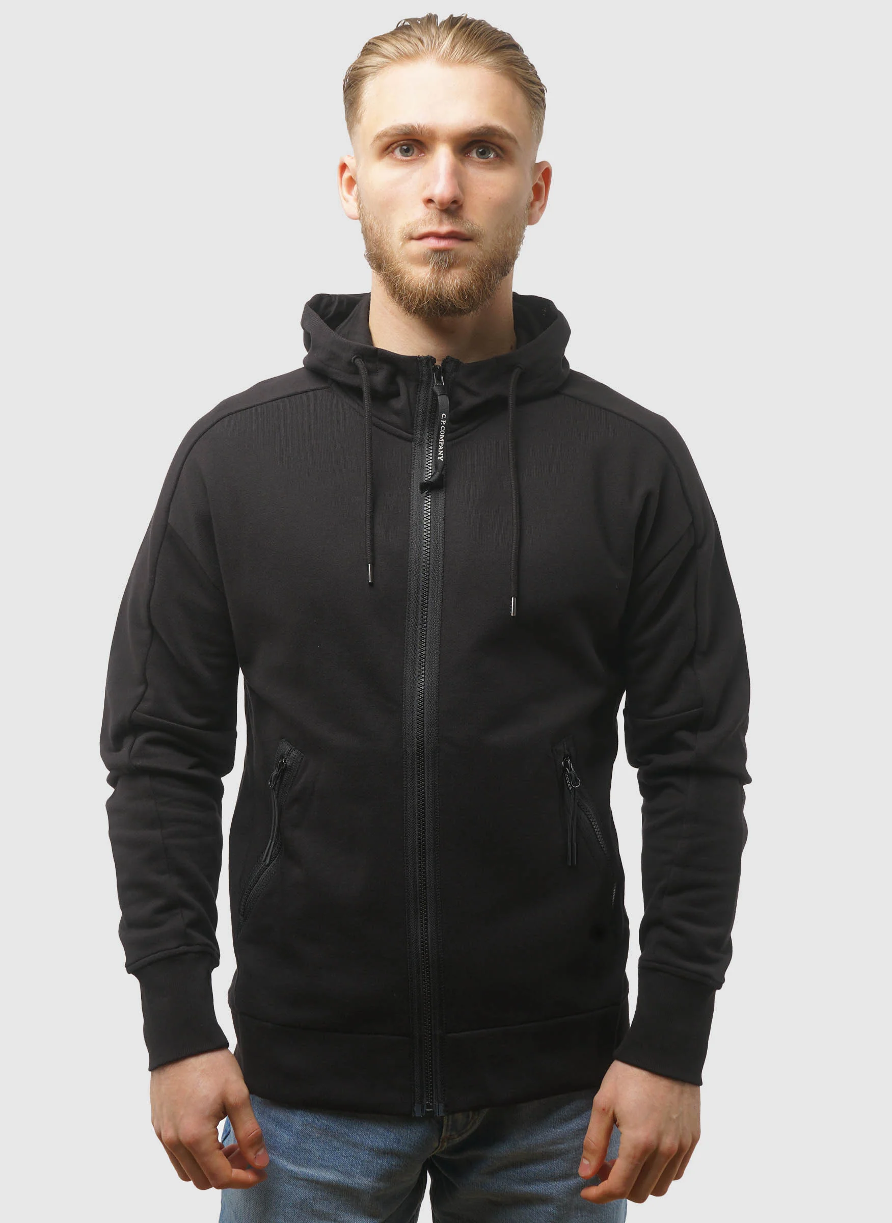 Goggle Sweatshirt Jacket - Black - Image 3