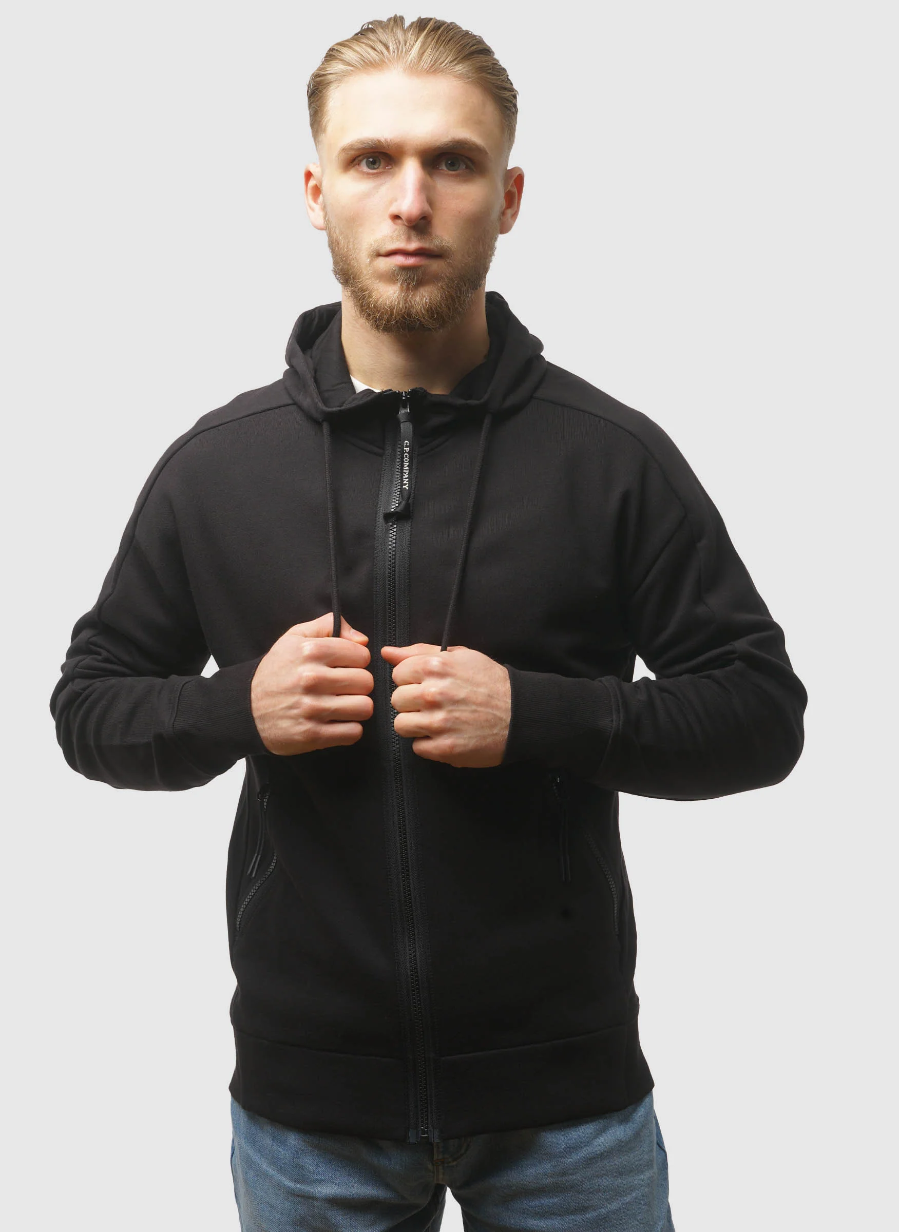 Goggle Sweatshirt Jacket - Black - Image 4