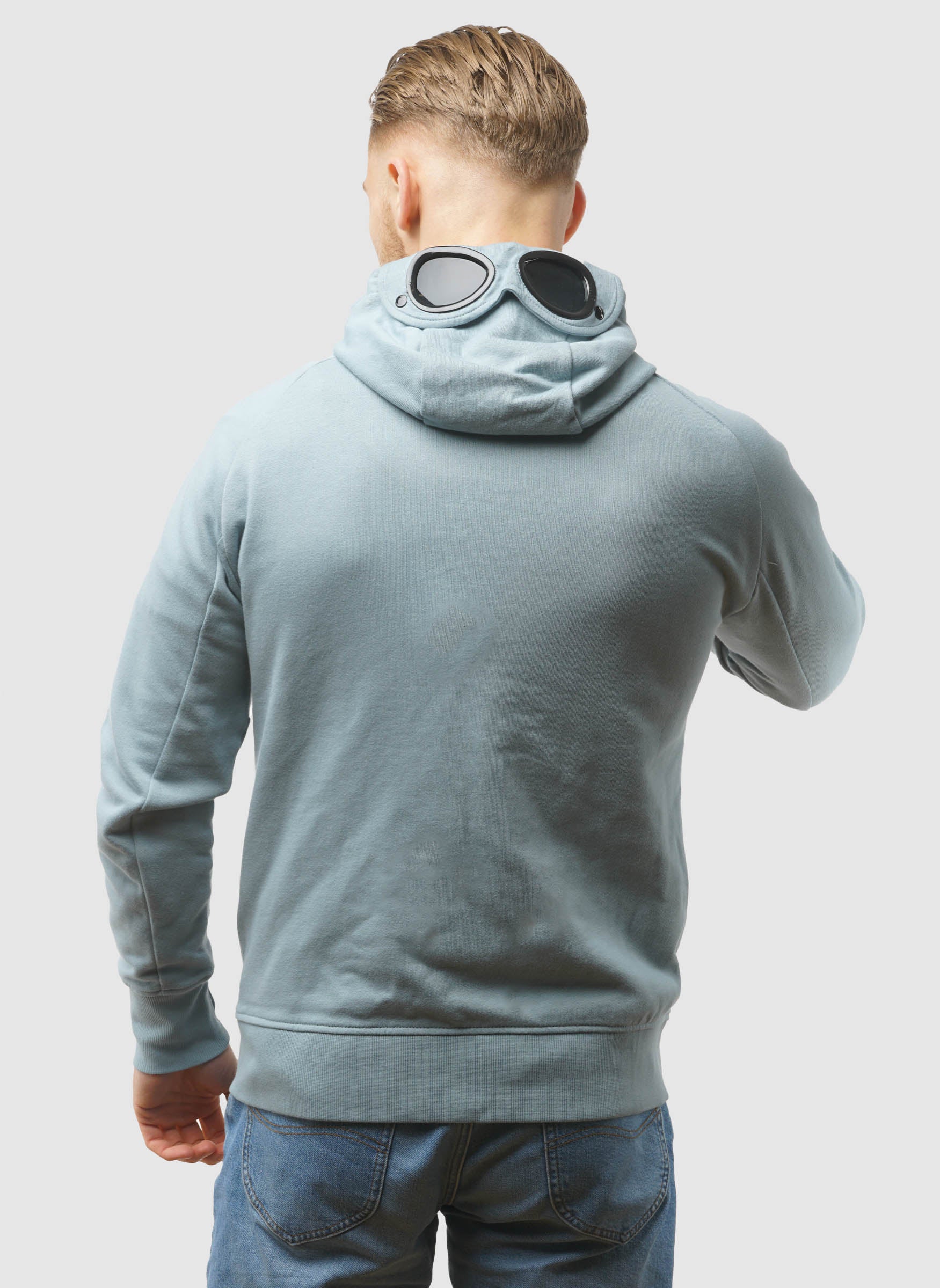 Goggle Sweatshirt Jacket - Silver Blue - Image 3