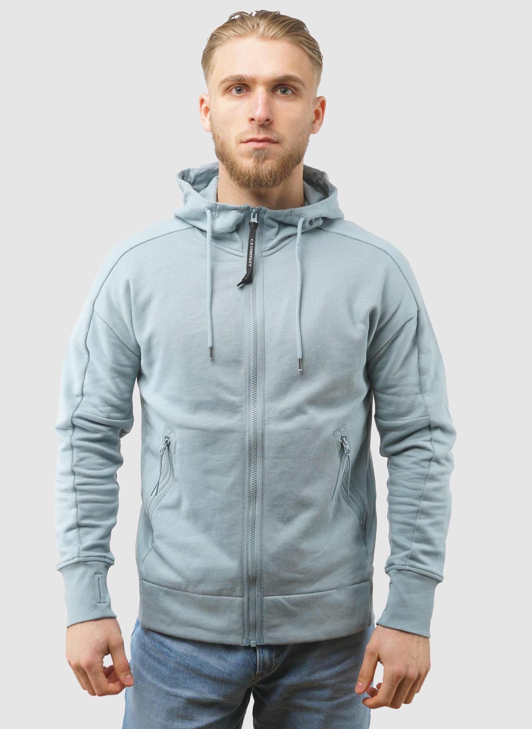 Goggle Sweatshirt Jacket - Silver Blue - Image 4