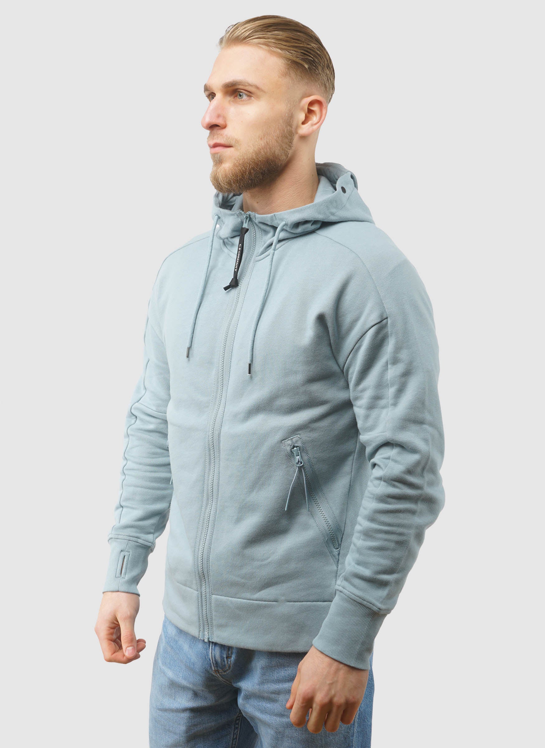 Goggle Sweatshirt Jacket - Silver Blue - Image 5