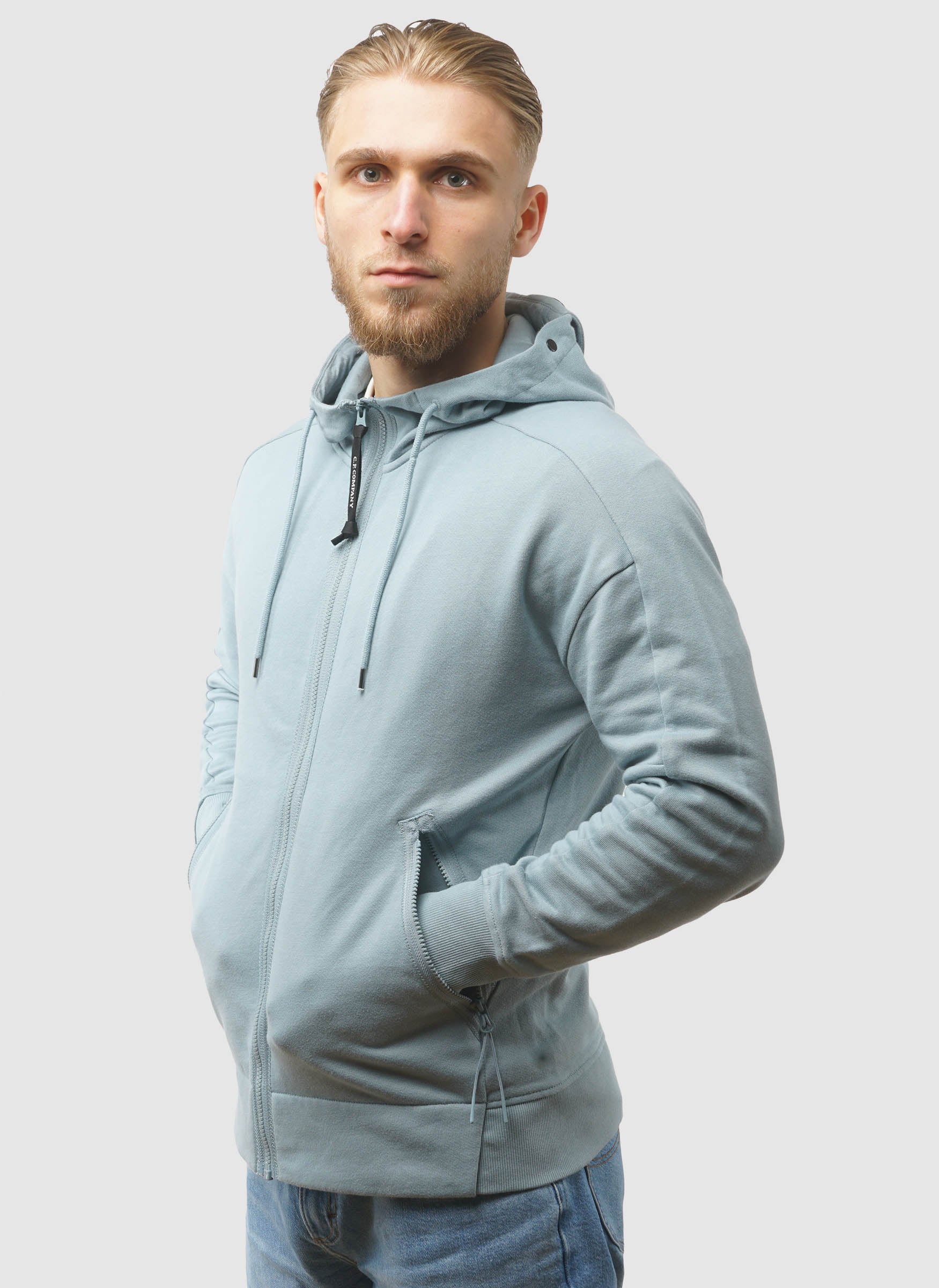 Goggle Sweatshirt Jacket - Silver Blue - Image 6