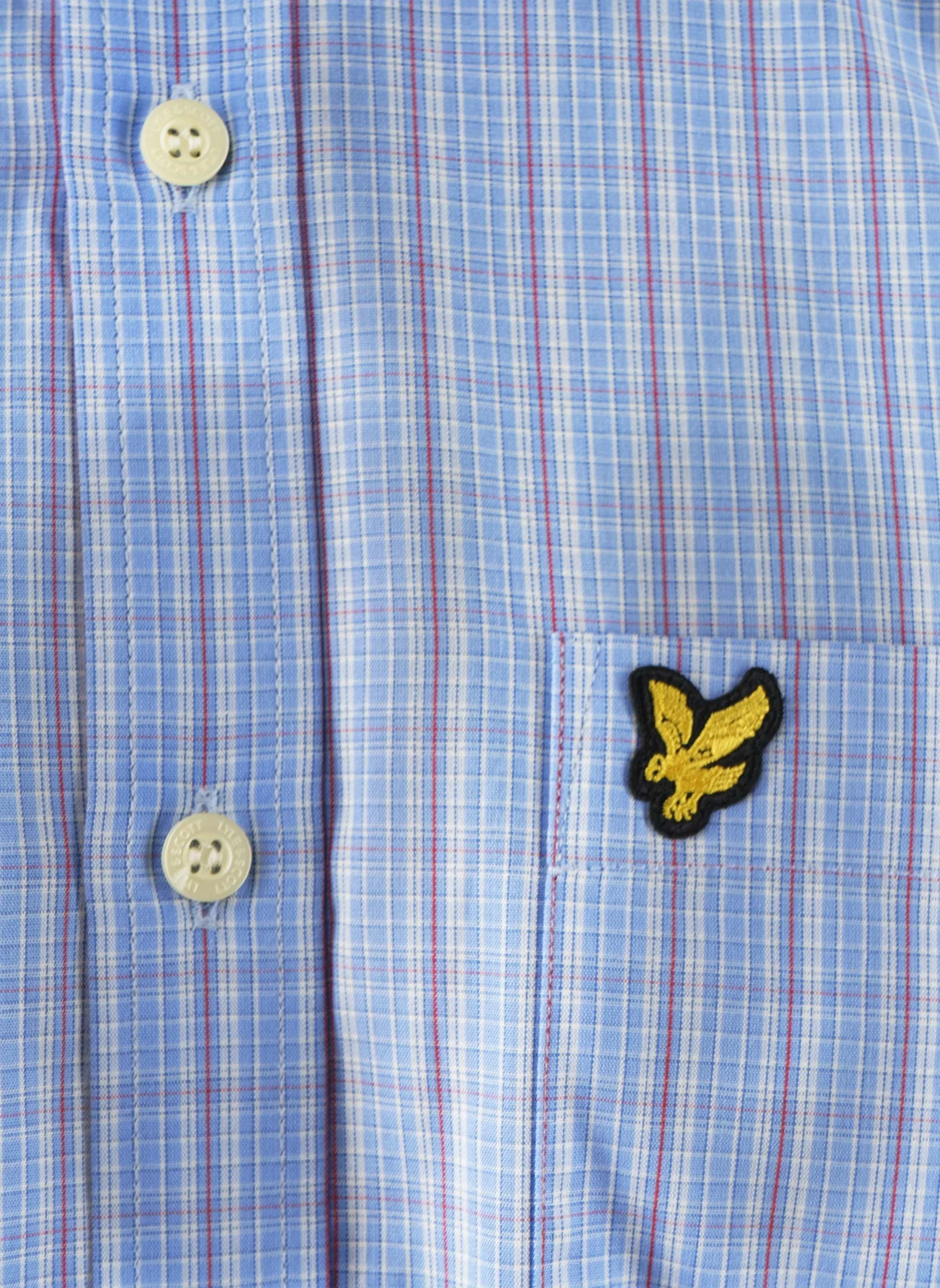 Grid Check Hemd - Chalk Blue - Image 4