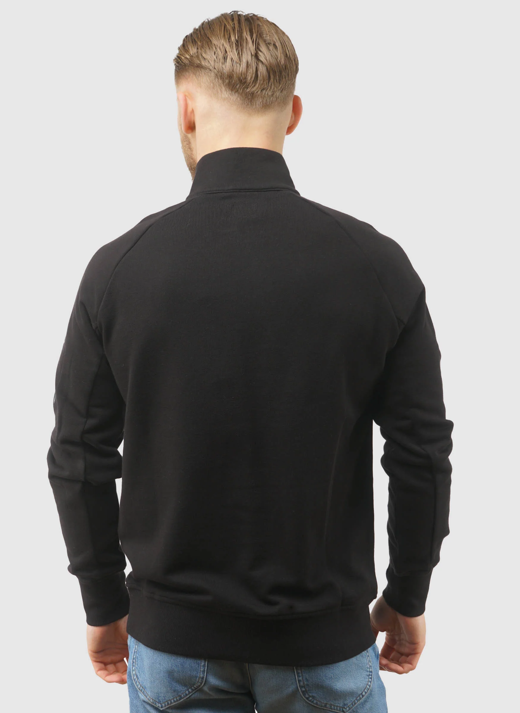 Half-Zip Fleece Lens Sweatshirt - Black - Image 4