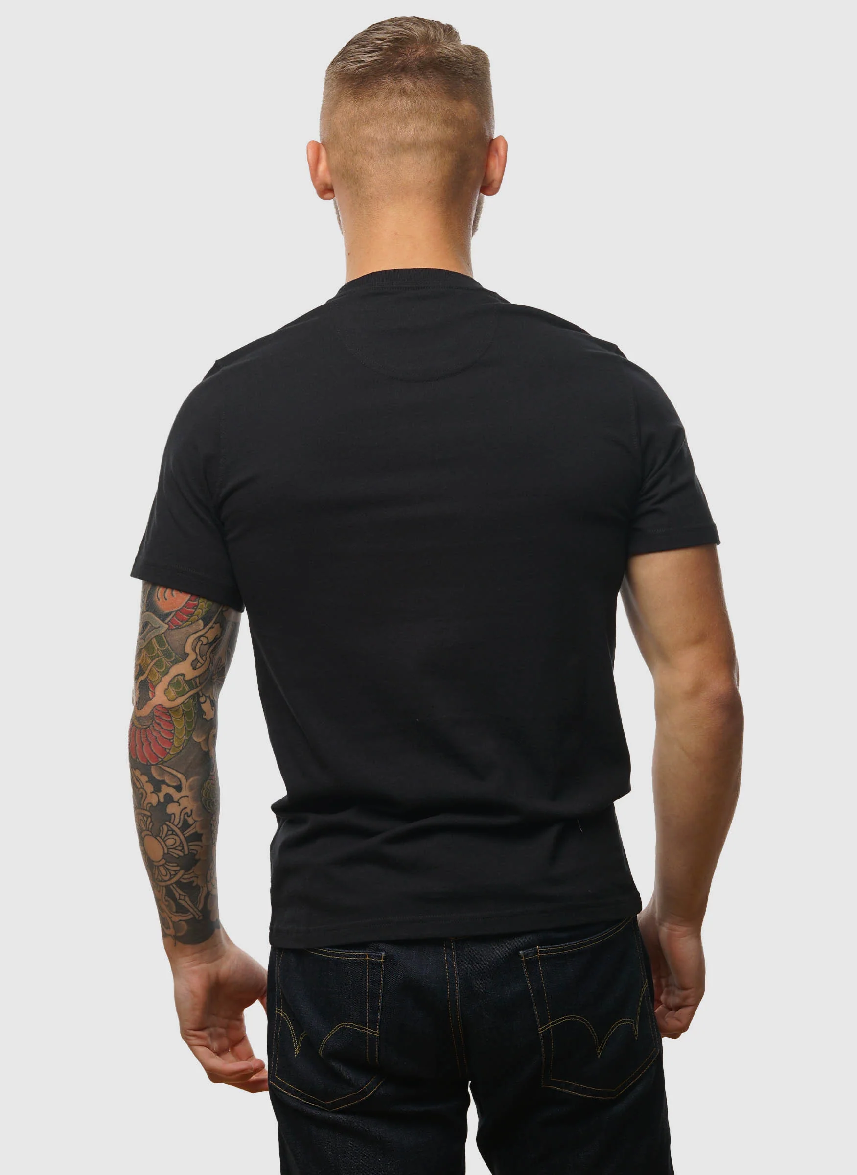 International Small Logo T-Shirt - Black/Yellow - Image 3
