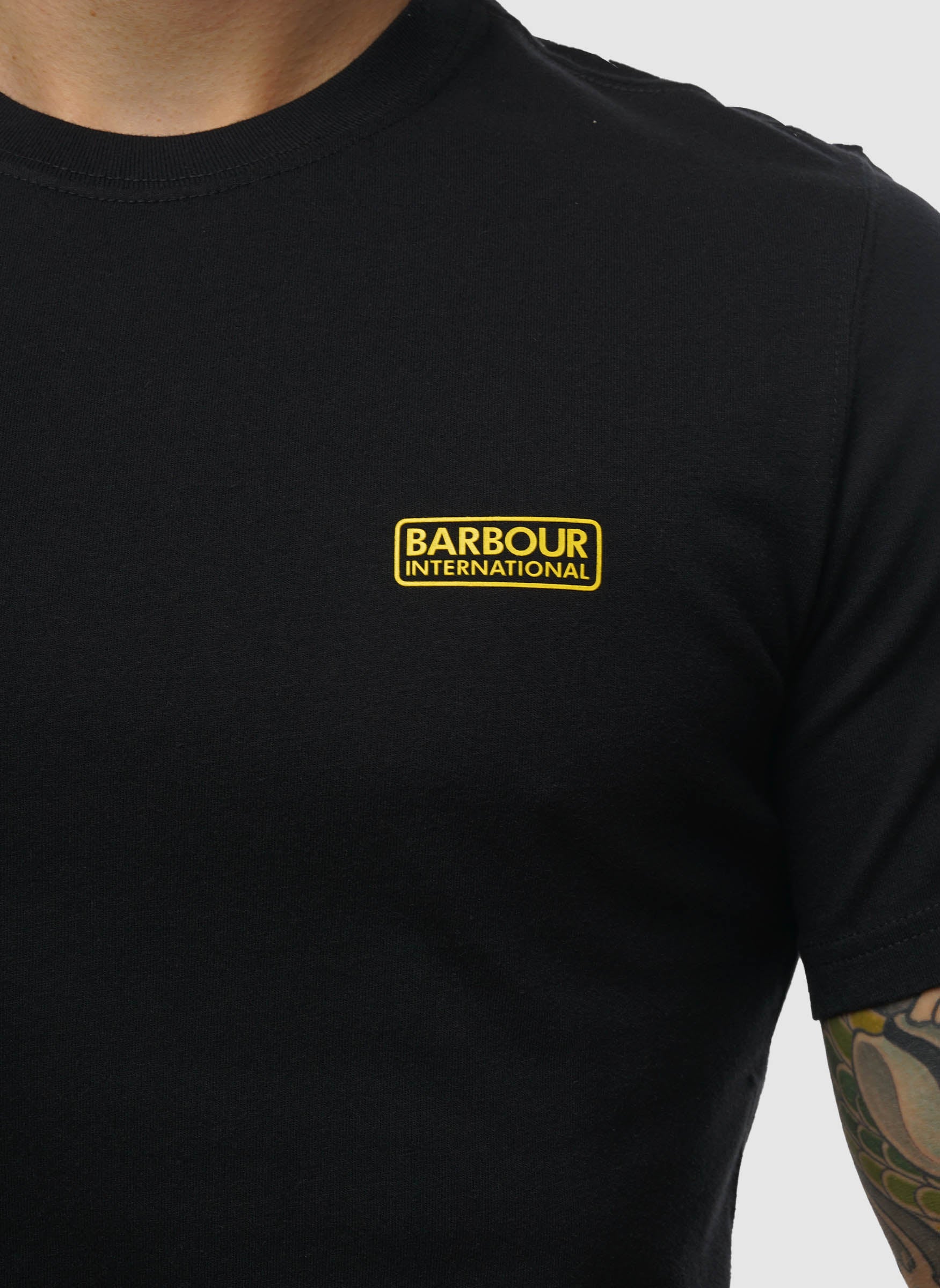International Small Logo T-Shirt - Black/Yellow - Image 4