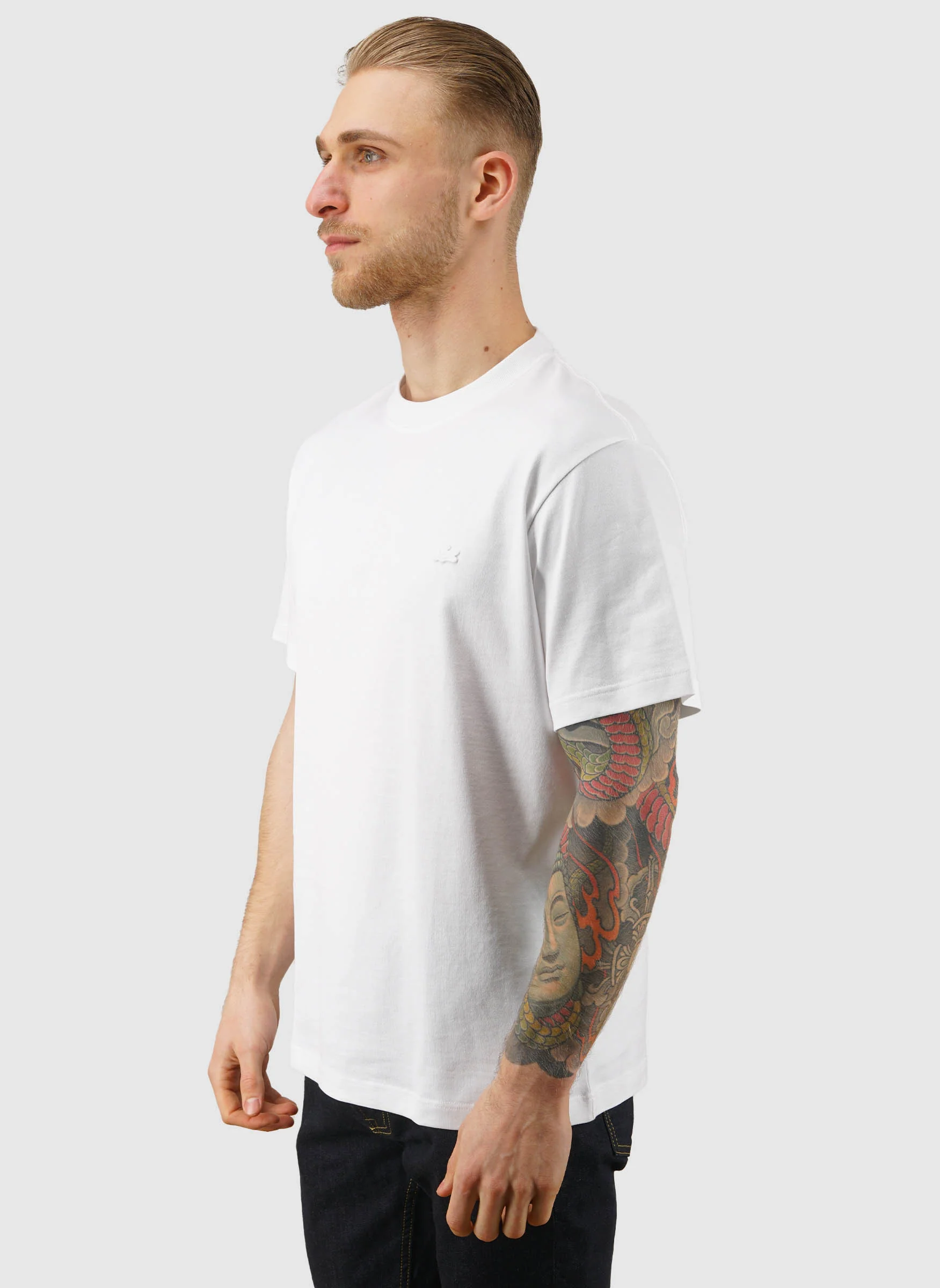 Jersey Print T-Shirt - White - Image 3