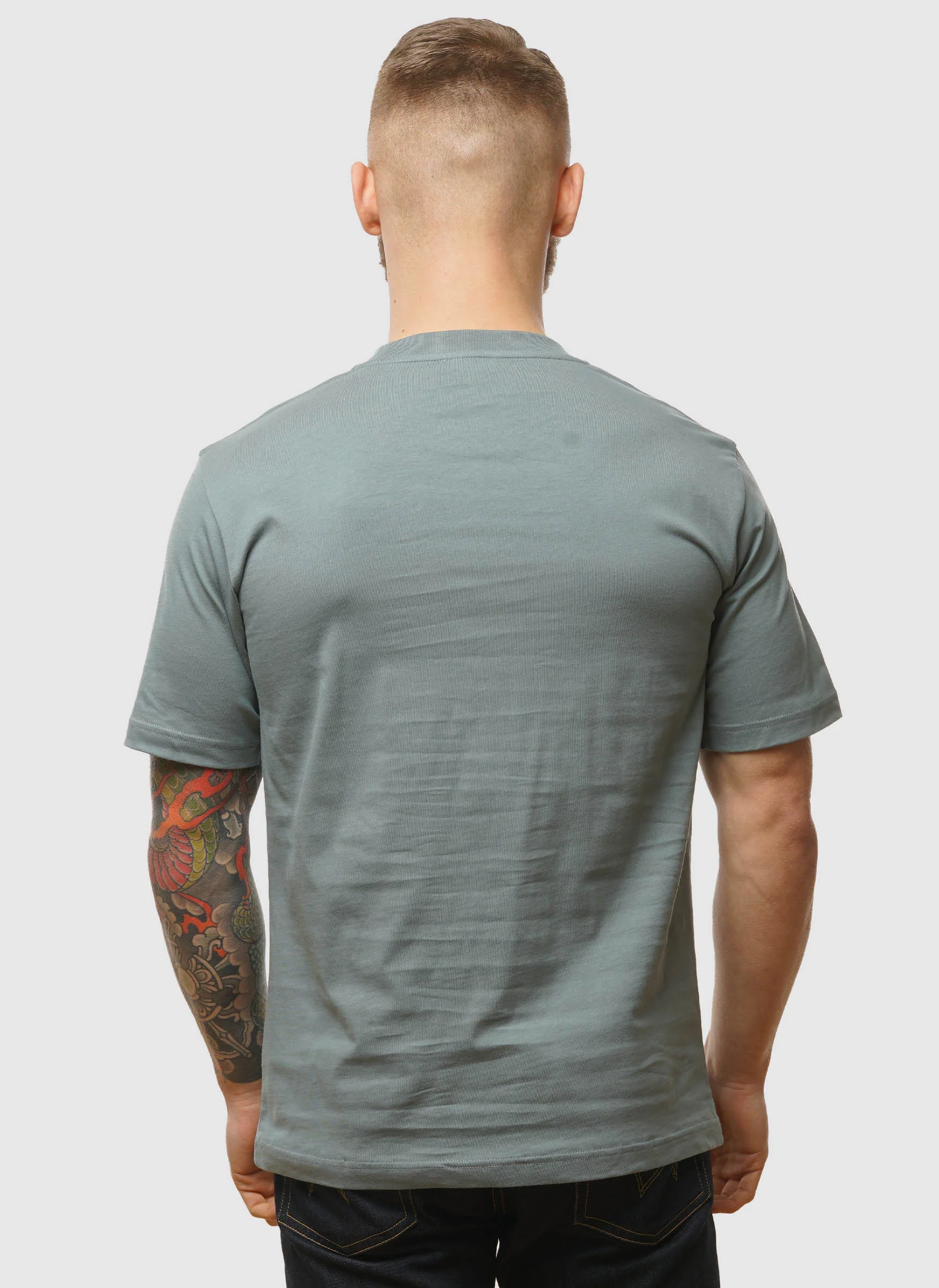 Johannes Logo T-Shirt - Greyish Blue - Image 4