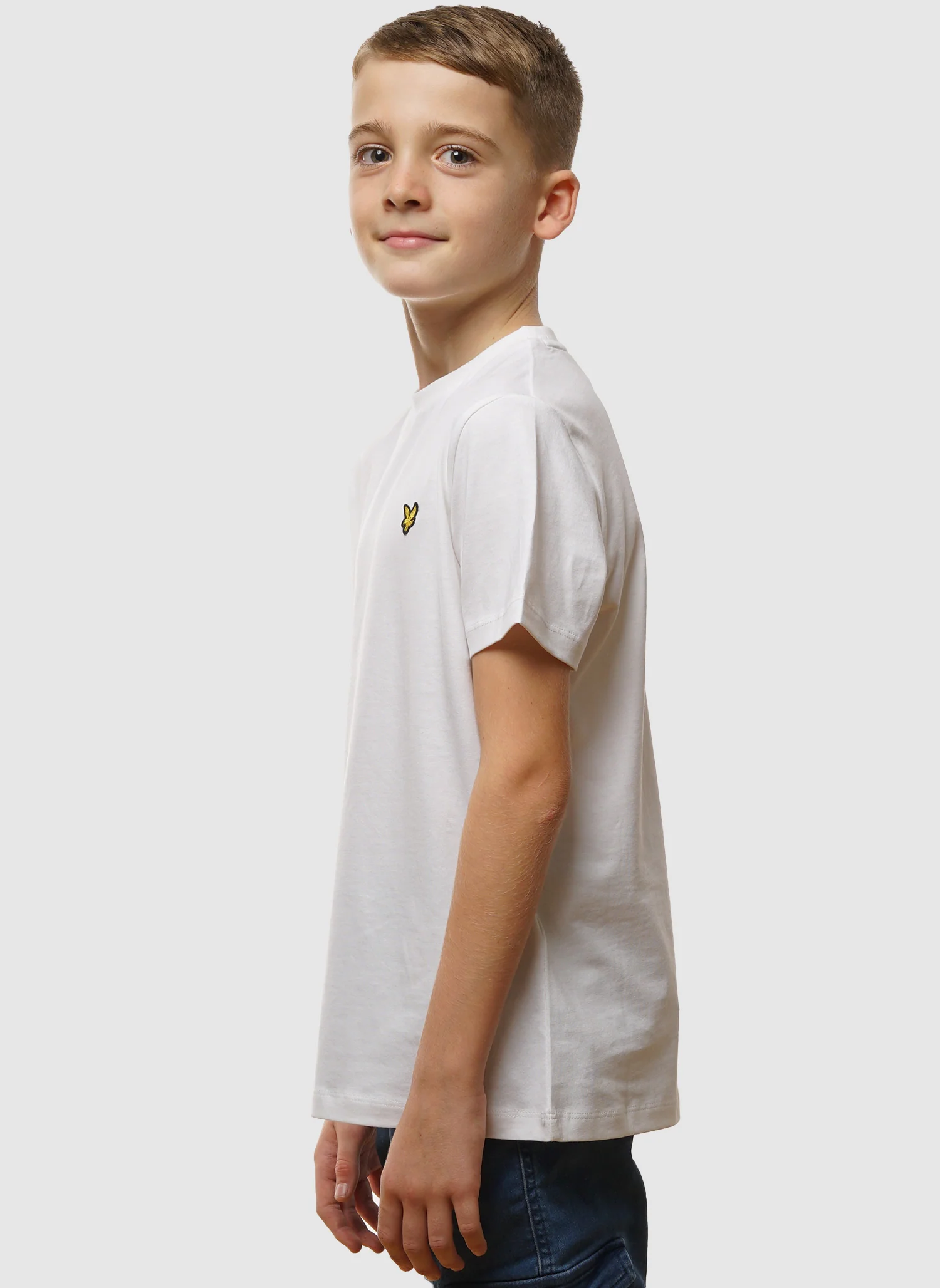 Kids Plain T-Shirt - White - Image 3