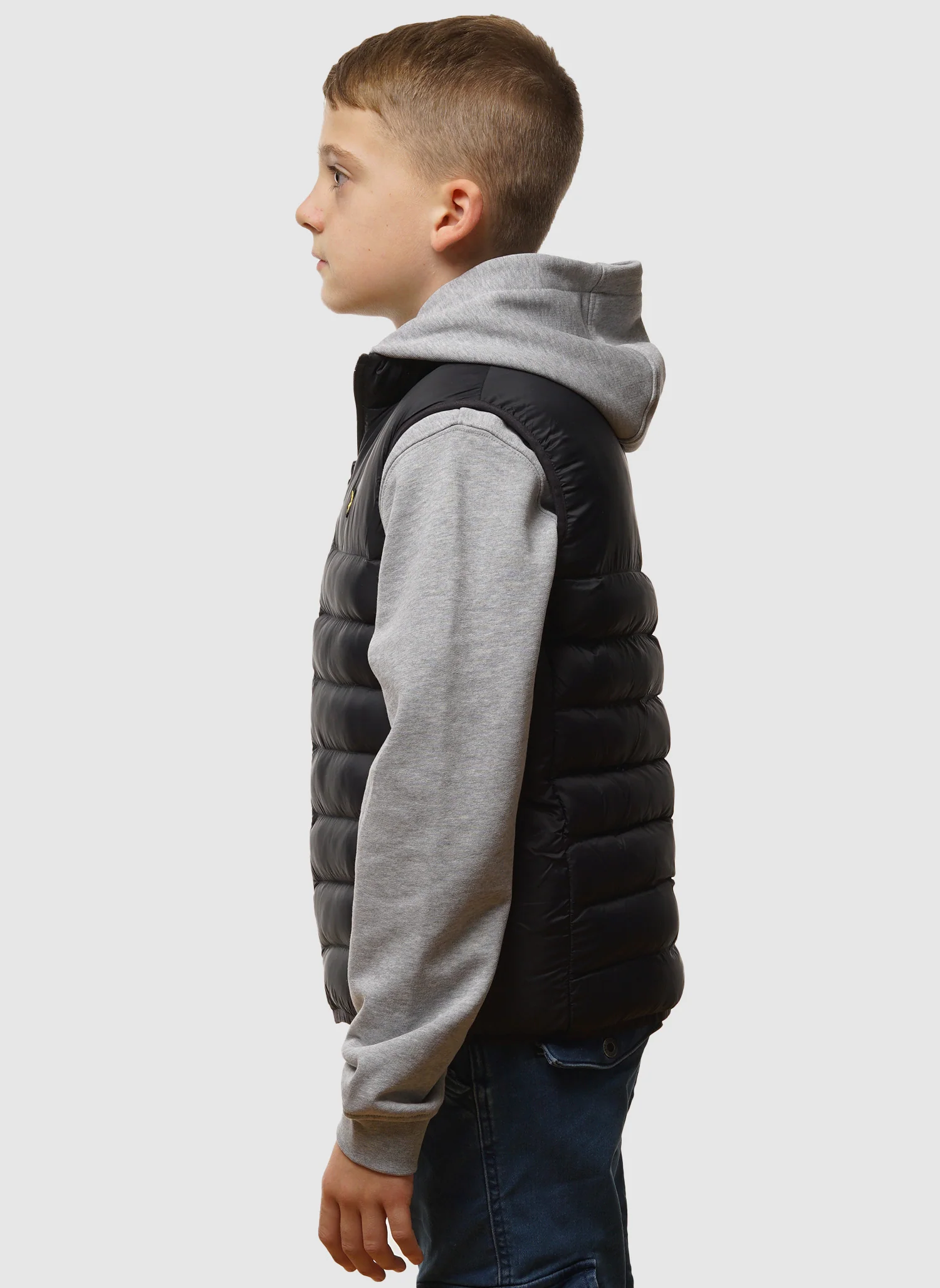 Kids Wadded Gilet - Jet Black - Image 3