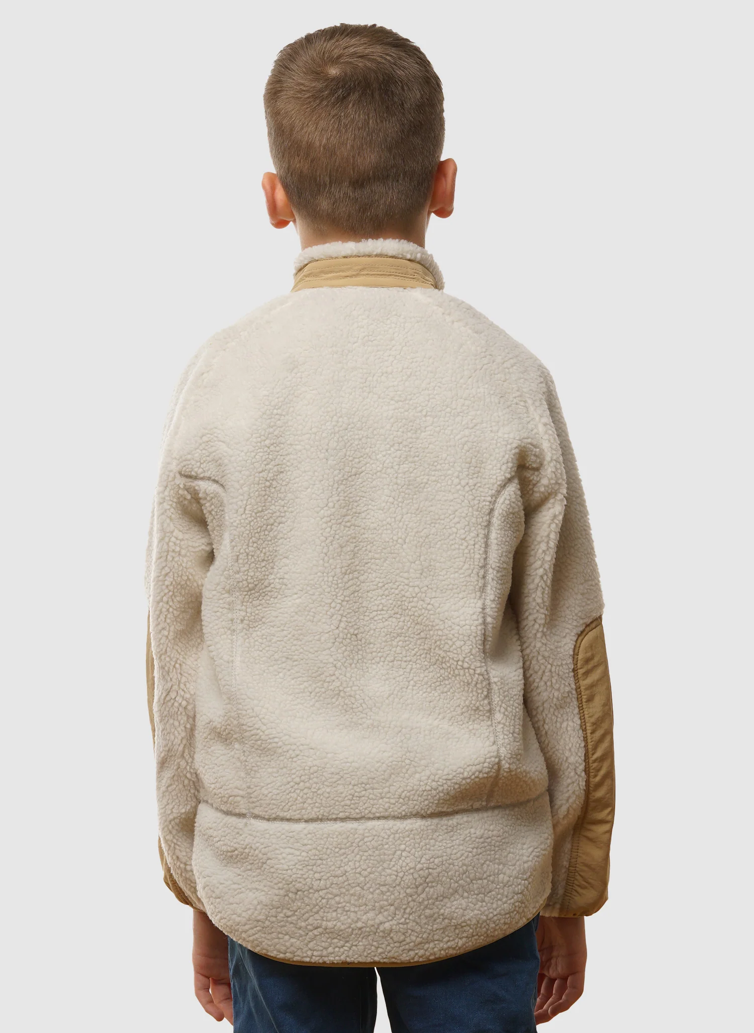 Kids Woven Trim Sherpa Fleece - Cove - Image 5