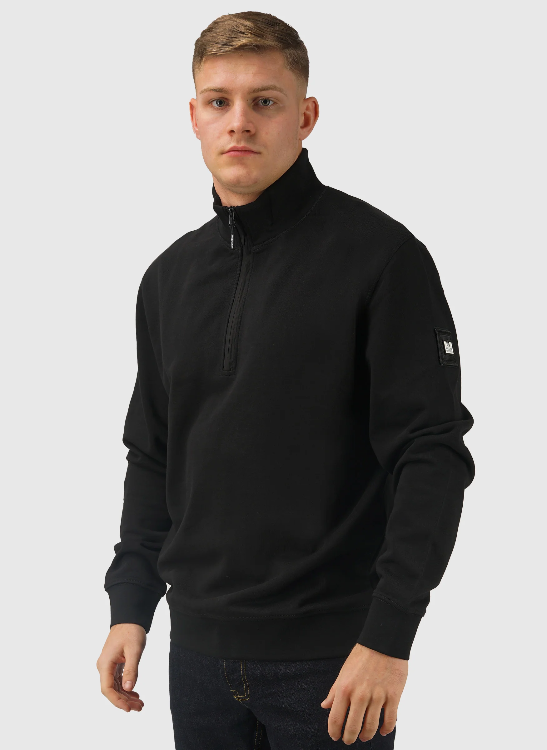 Kraviz 1/4 Zip Sweatshirt - Black - Image 2