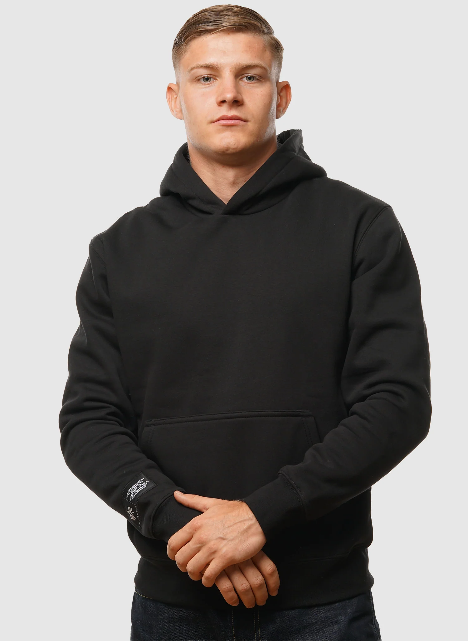 Label Back Print Hoodie - Black - Image 2