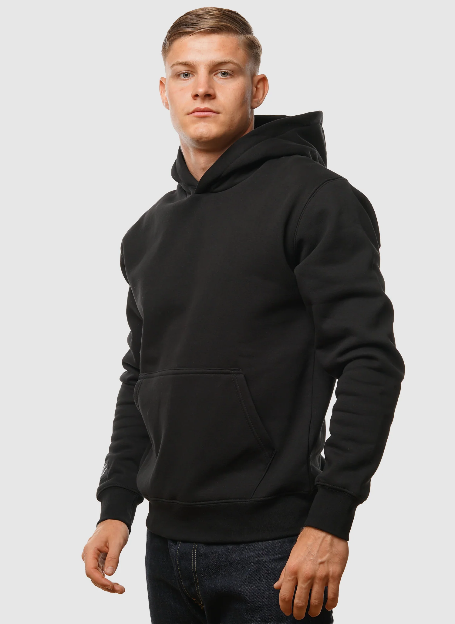 Label Back Print Hoodie - Black - Image 3
