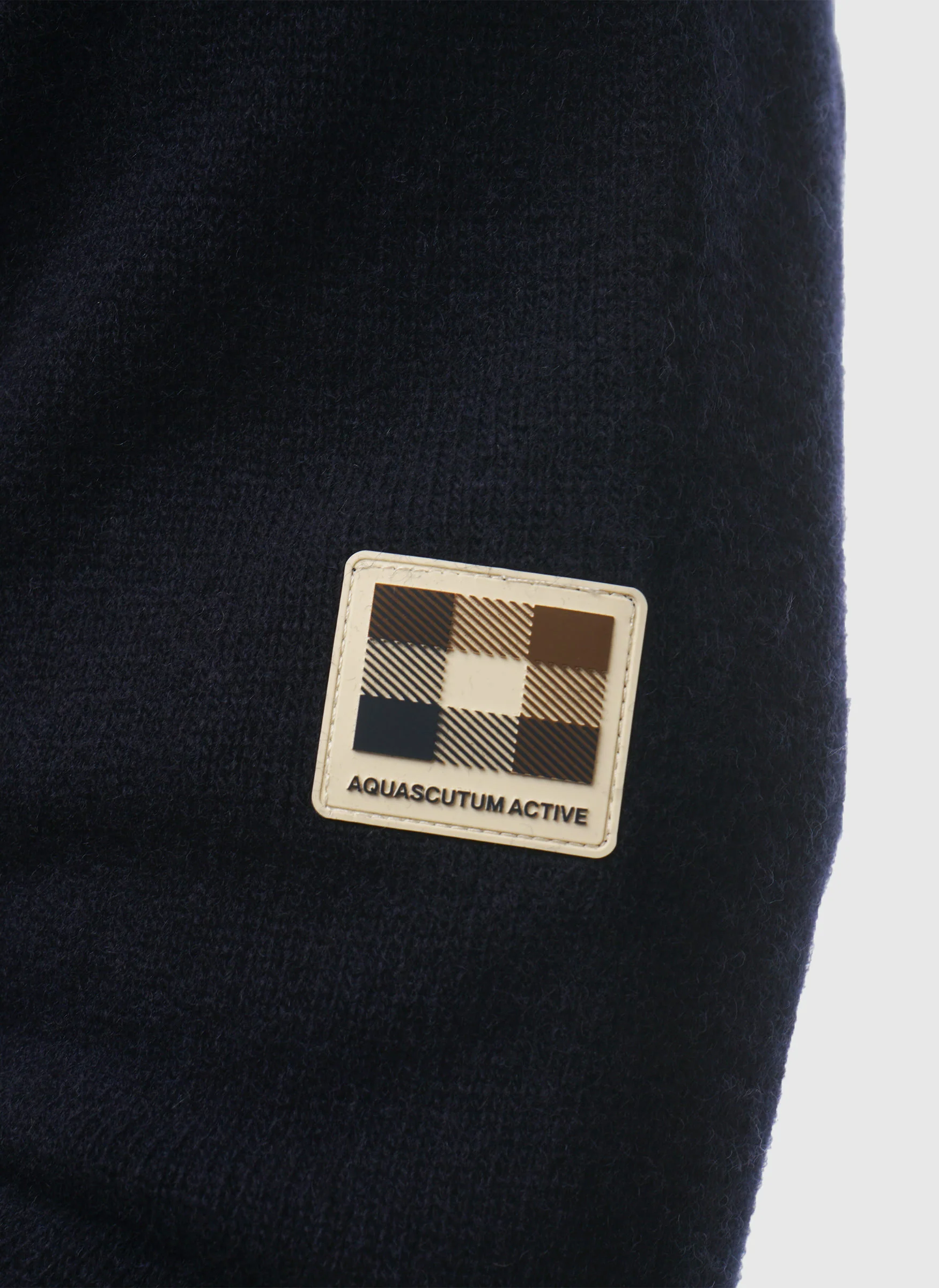 Lambswool Full Zip patch Knit - Navy - Image 5