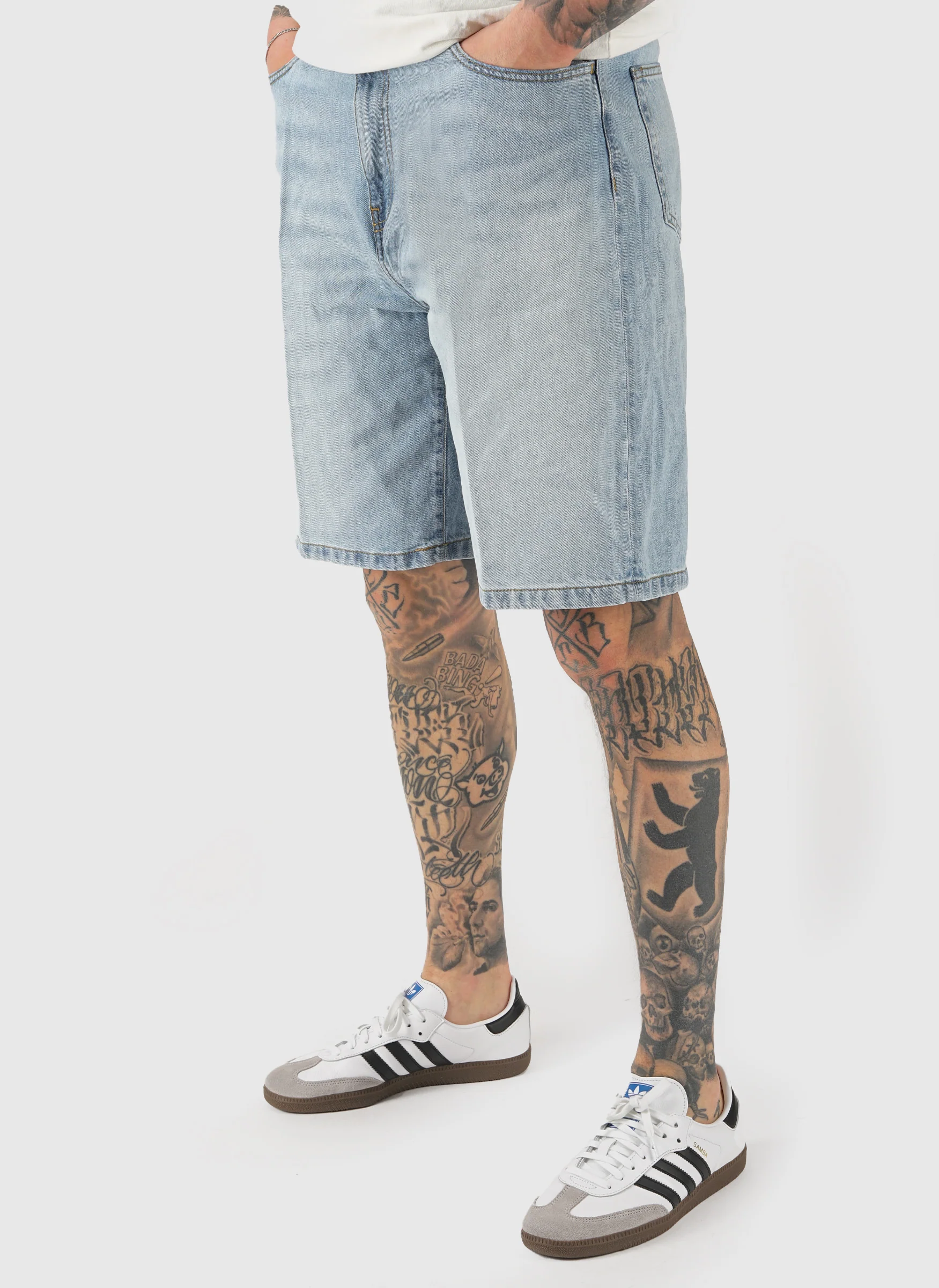 Landon Short - Blue Heavy Worn Bleached - Image 2