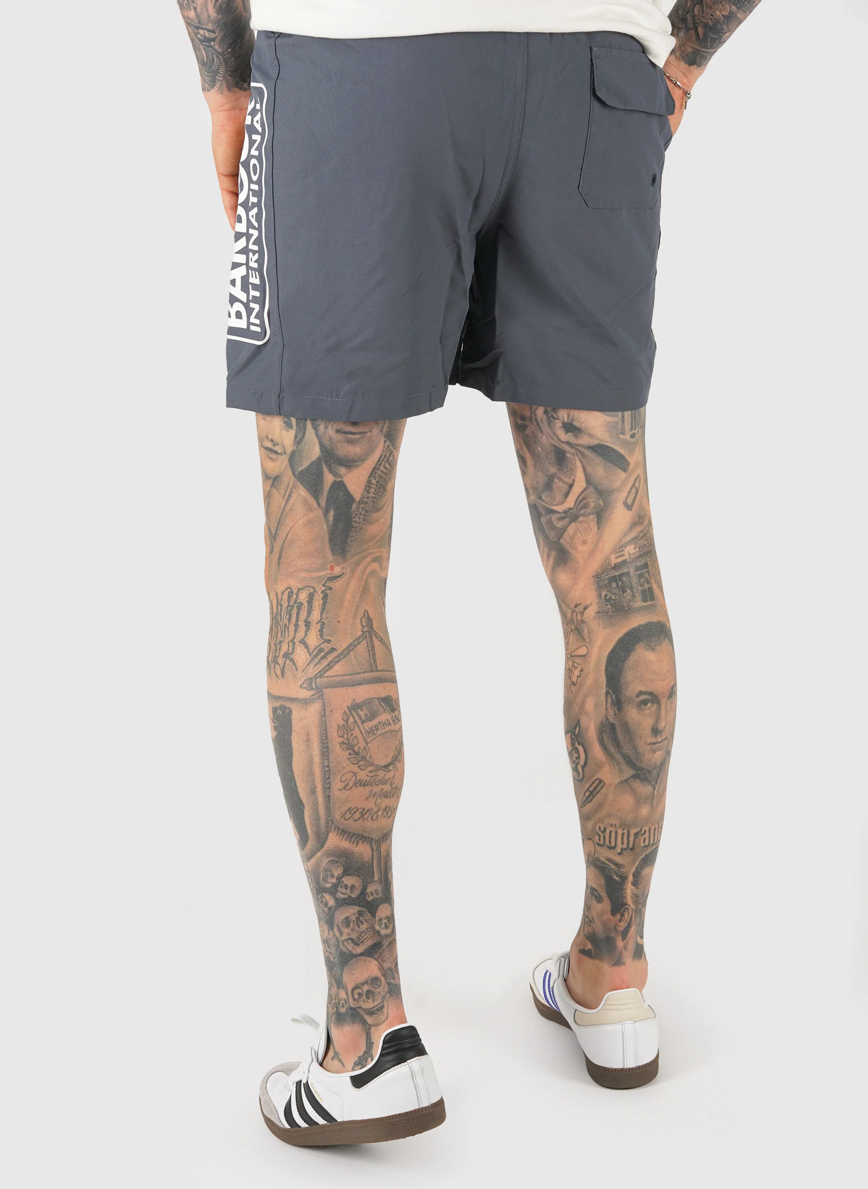 Large Logo Swim Shorts - Grey - Image 2