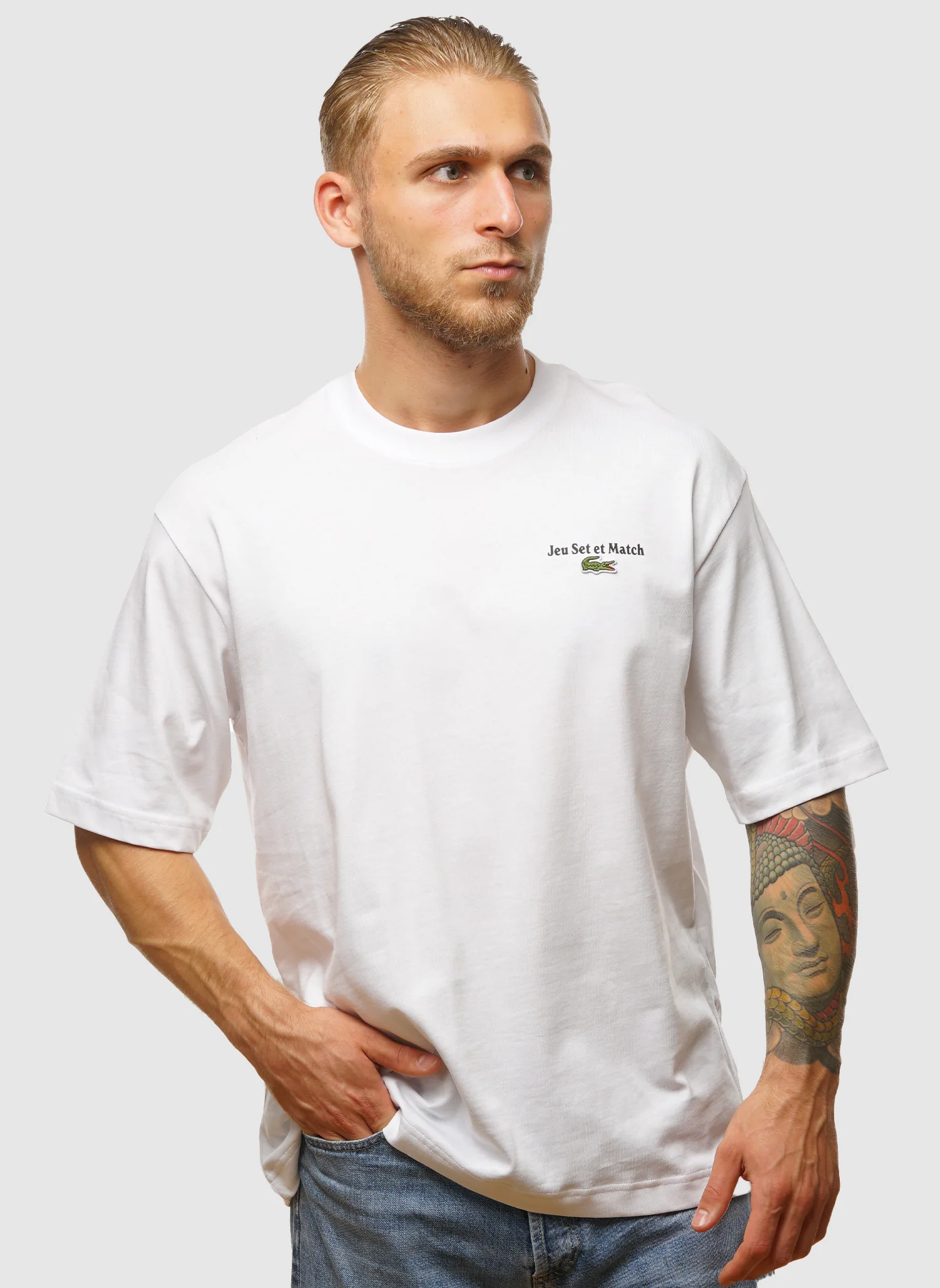 Logo Back Graphic T-Shirt - White - Image 4