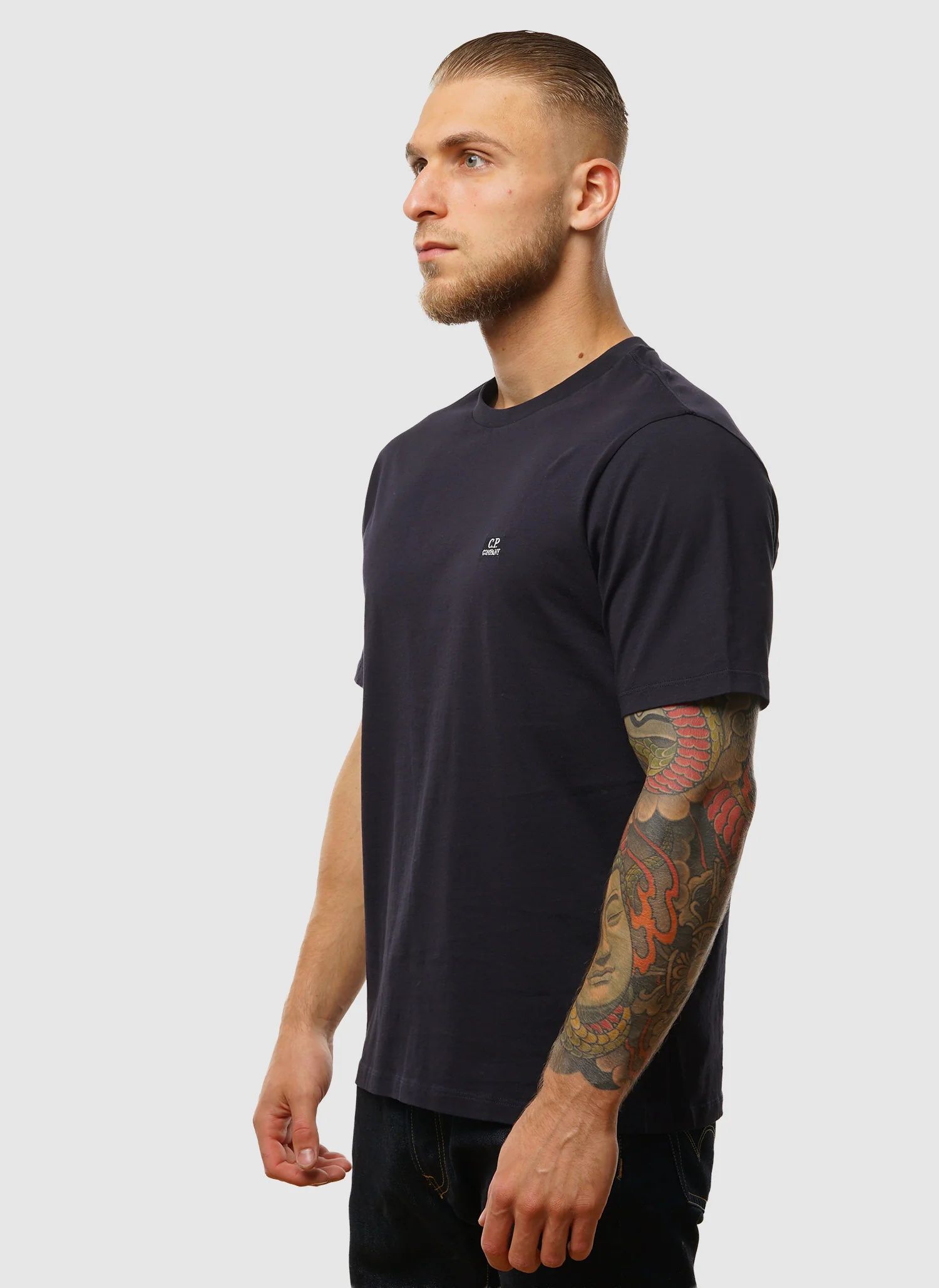 Logo Badge Jersey T-Shirt - Total Eclipse - Image 2