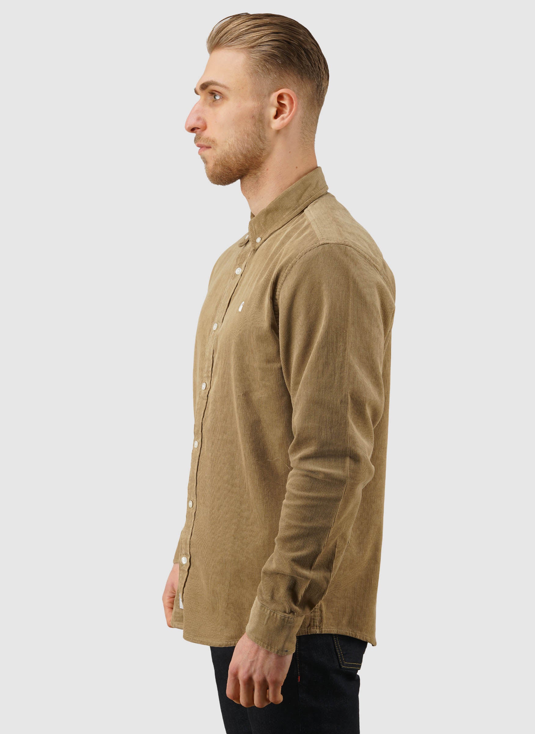 Madison Fine Cord Shirt - Iroko/Wax - Image 4