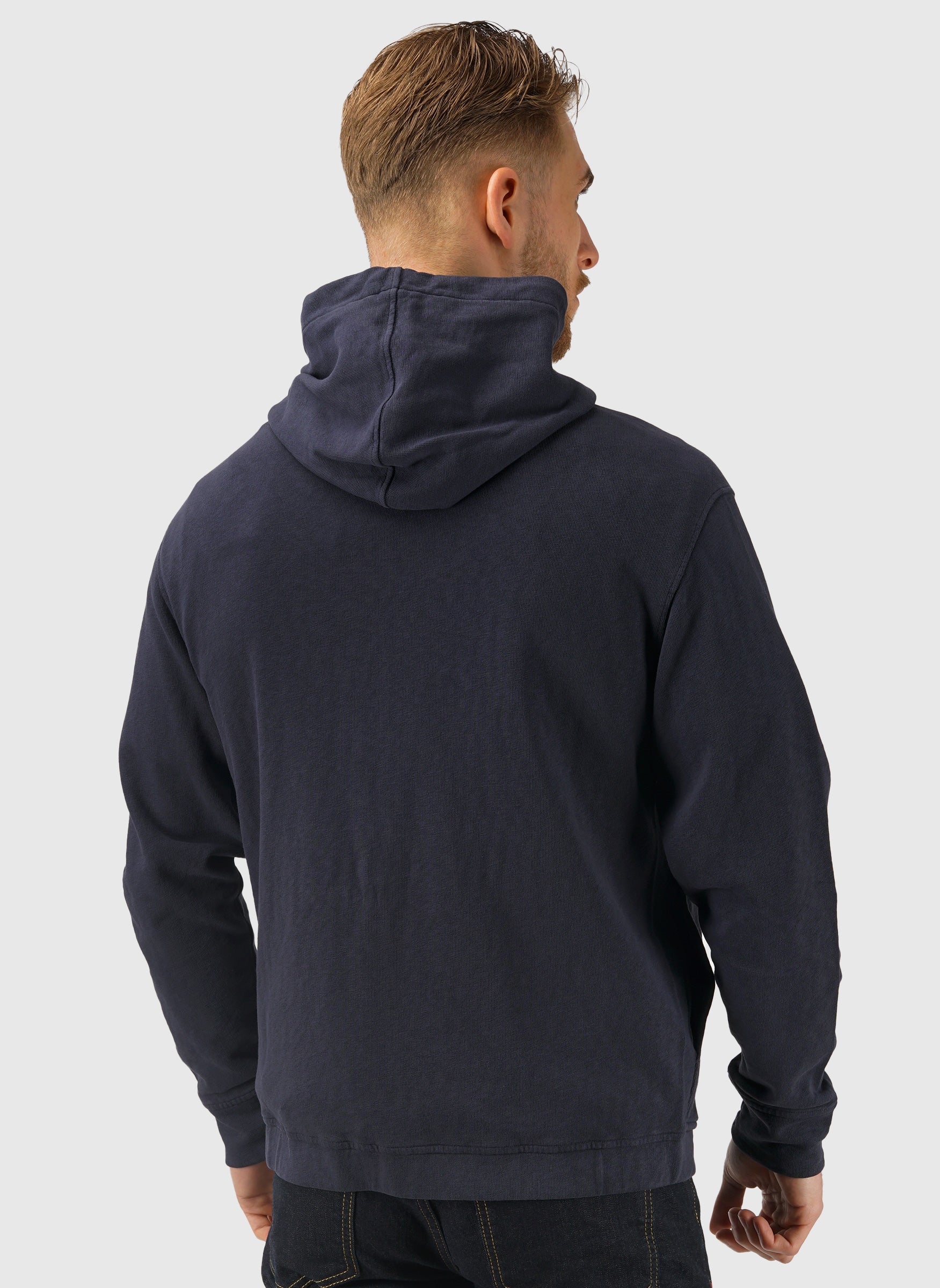 Malfile Full Zip Hooded Sweatshirt - Midnight Navy - Image 5