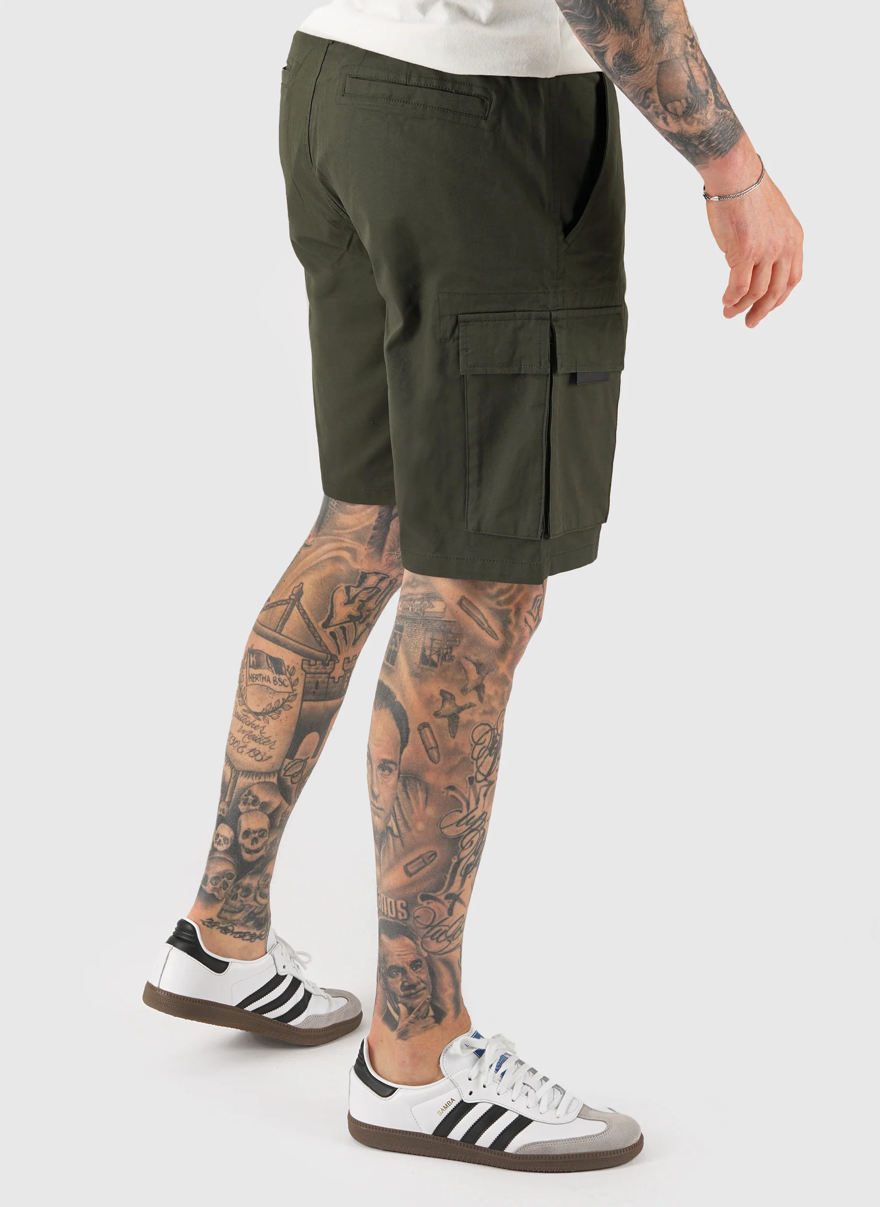 Mascia Cargo Short - Dark Green - Image 2