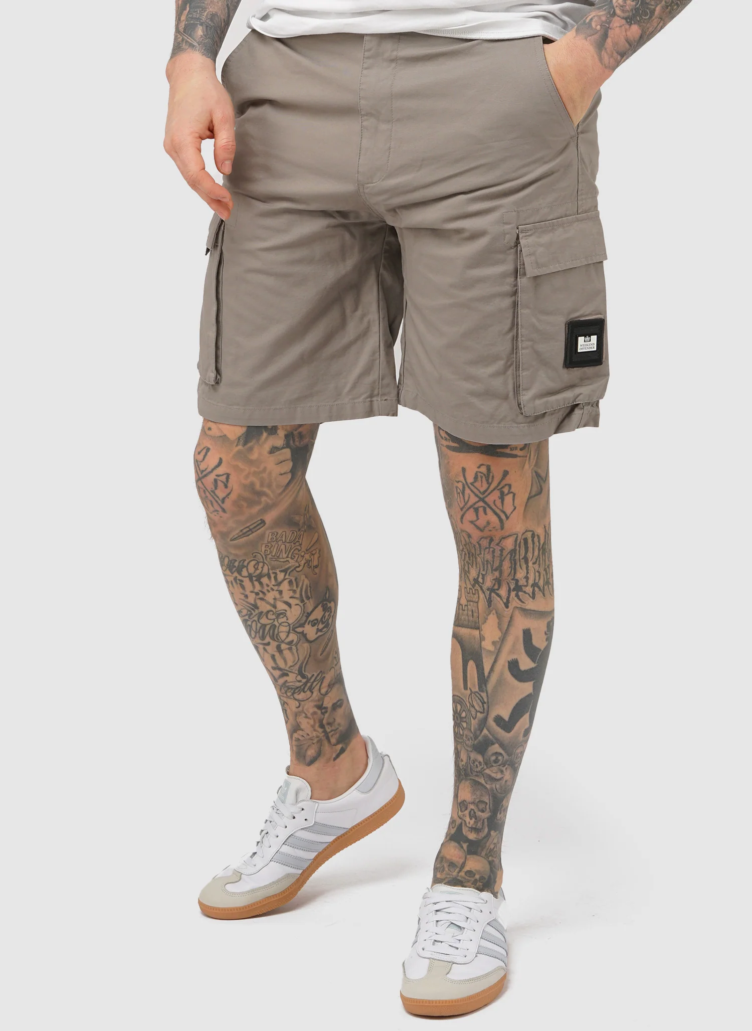 Mascia Cargo Short - Bark - Image 2