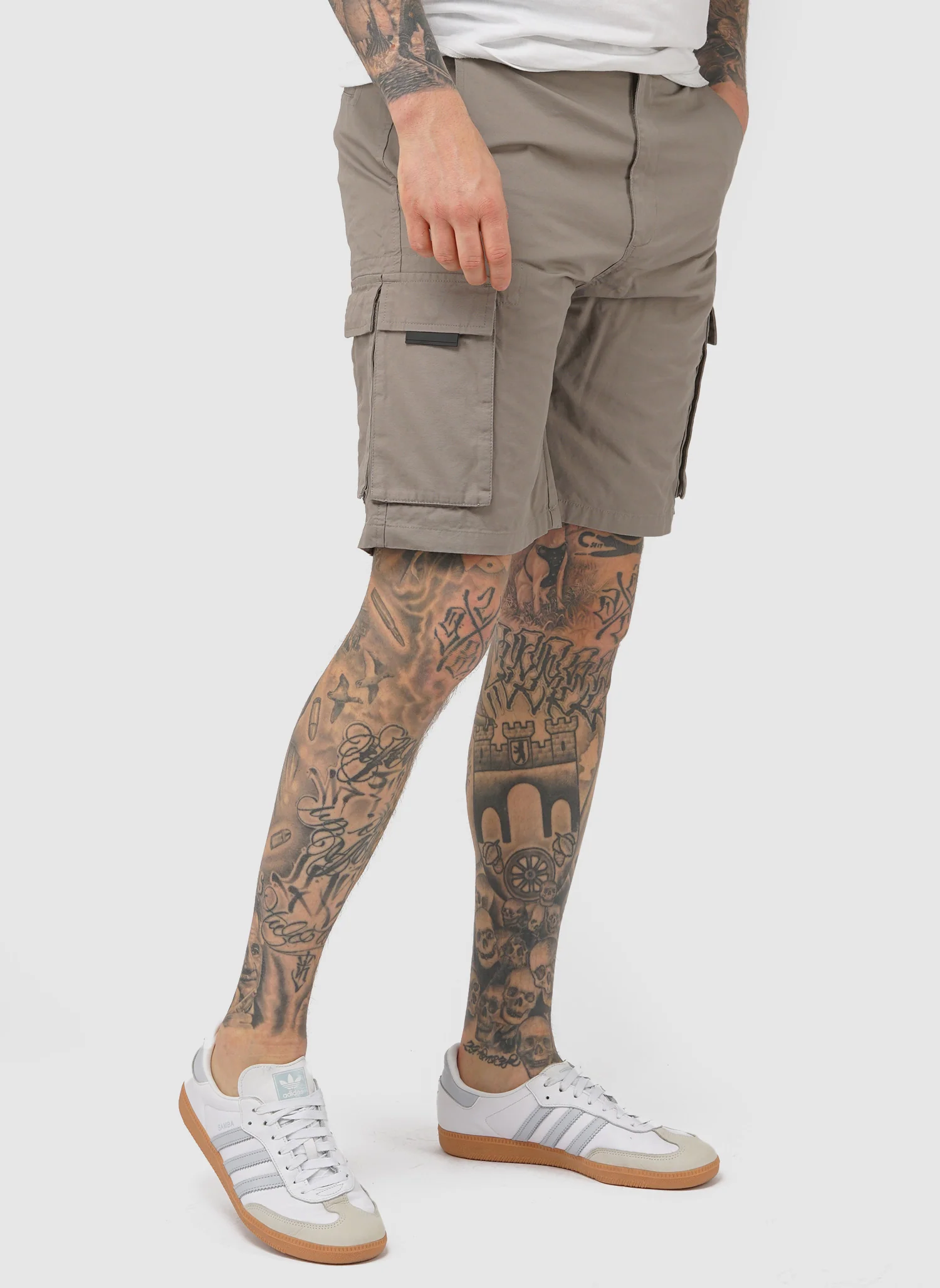 Mascia Cargo Short - Bark - Image 3
