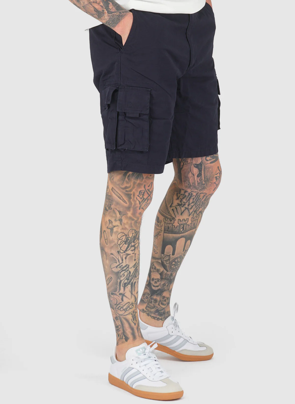 Mascia Cargo Short - Navy - Image 4