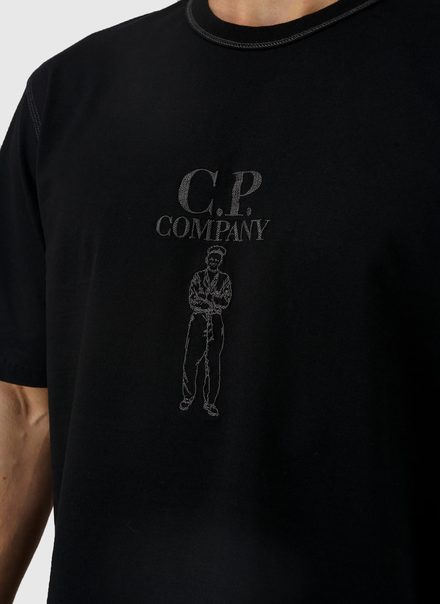 Mercerized 30/2 Twistet Sailor T-Shirt - Black - Image 3