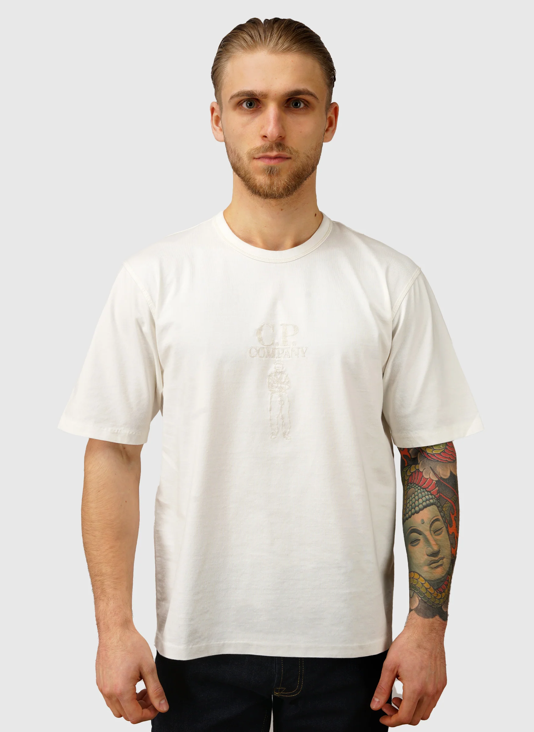 Mercerized 30/2 Twistet Sailor T-Shirt - Gauze White
