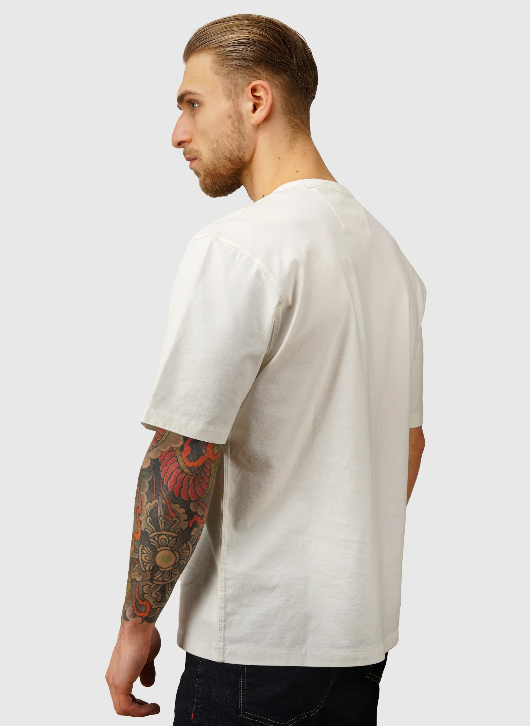 Mercerized 30/2 Twistet Sailor T-Shirt - Gauze White - Image 3