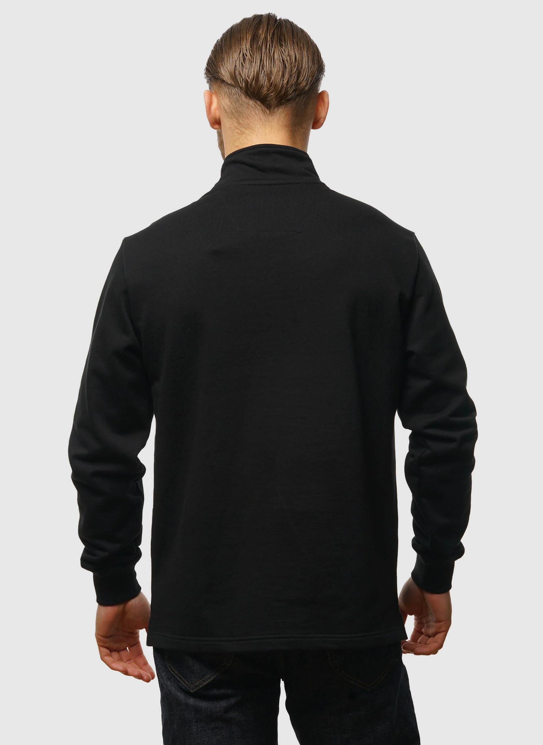 Microsphere 1/4 Zip Sweat - Black - Image 3