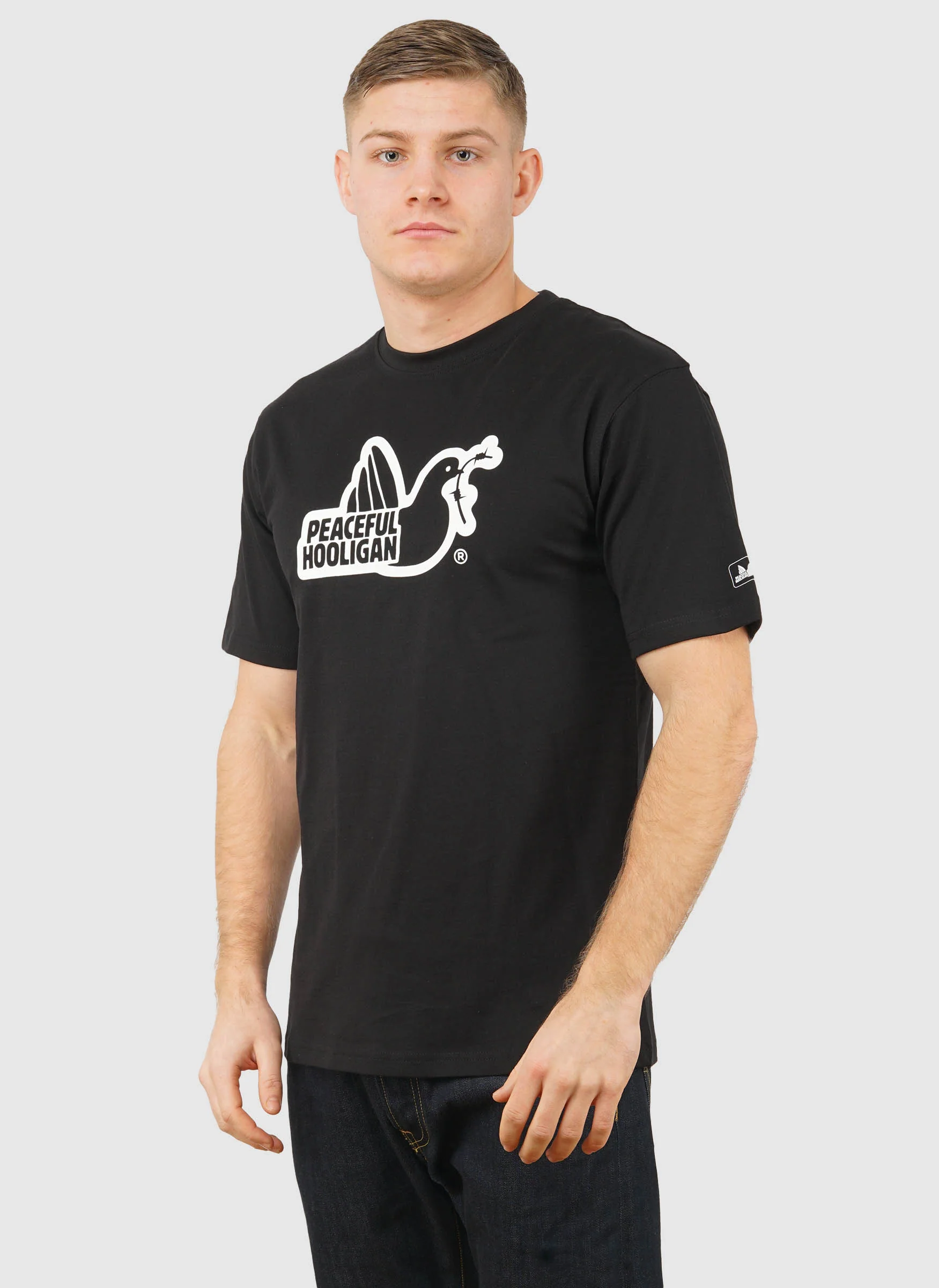 Outline Dove T-Shirt - Black - Image 2