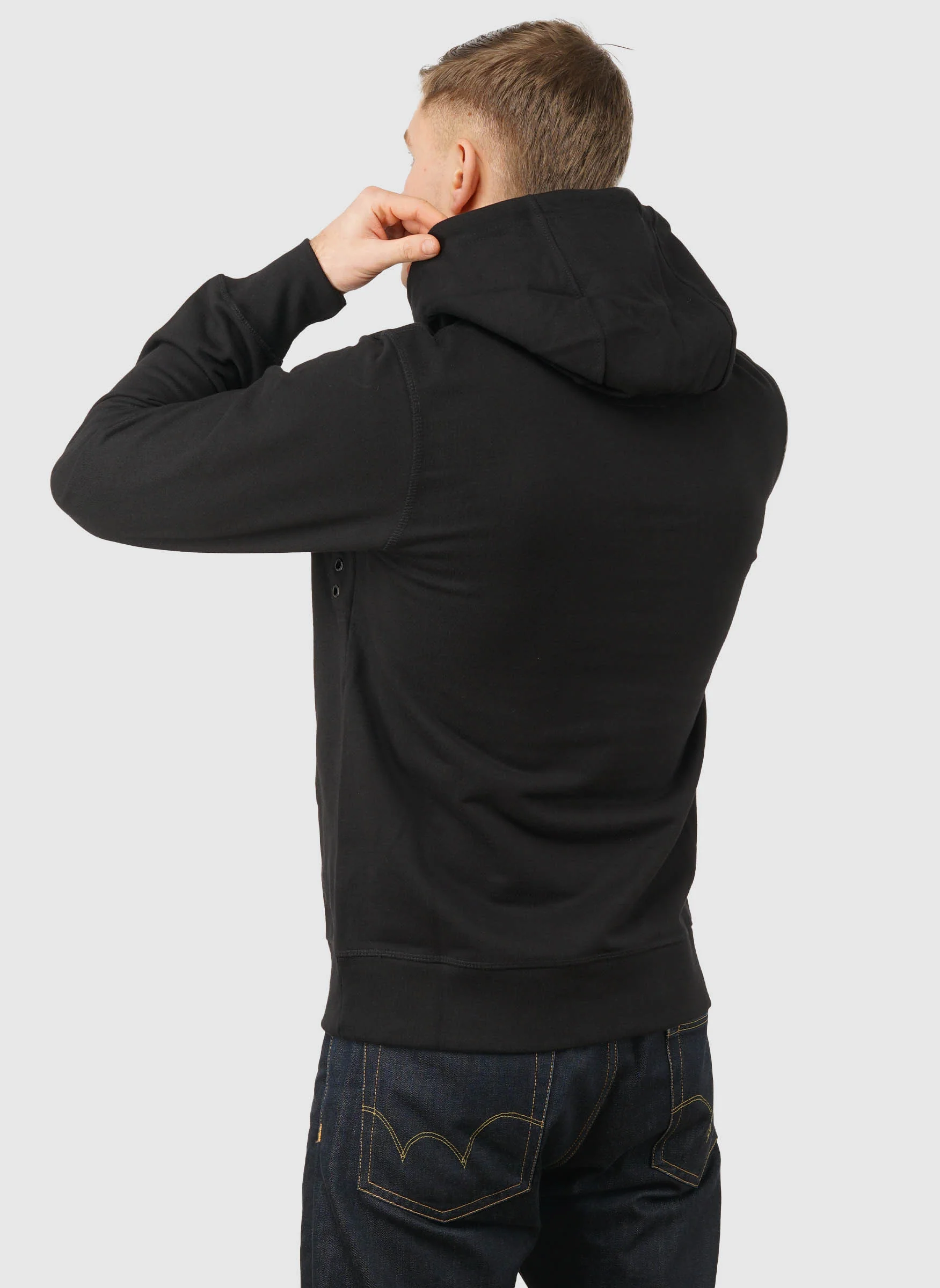 Outline Hoodie - Black - Image 3