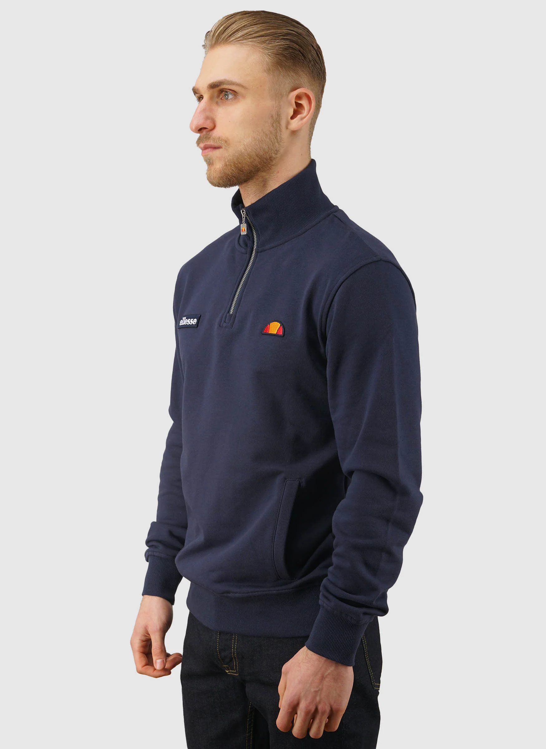 Pelegrini 1/4 Zip Sweatshirt - Navy - Image 3