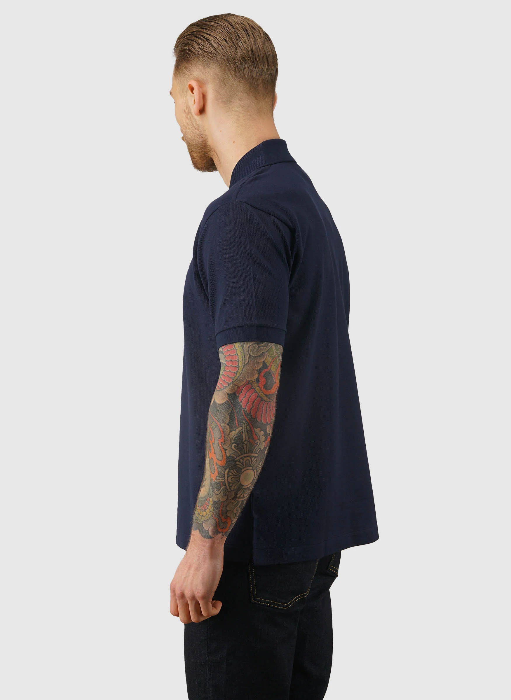 Pique Poloshirt - Navy Blue - Image 3