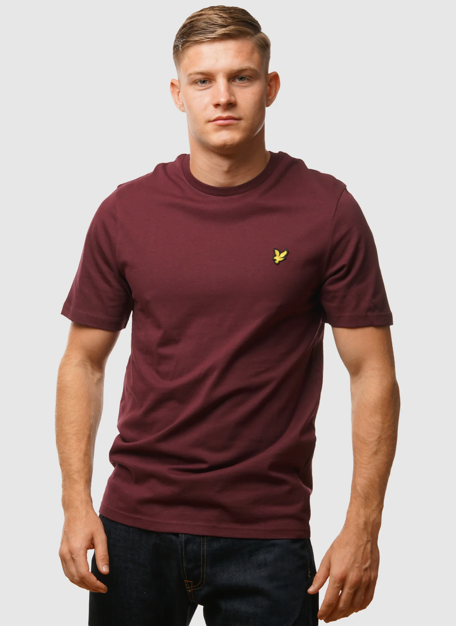 Plain T-Shirt - Burgundy - Image 4