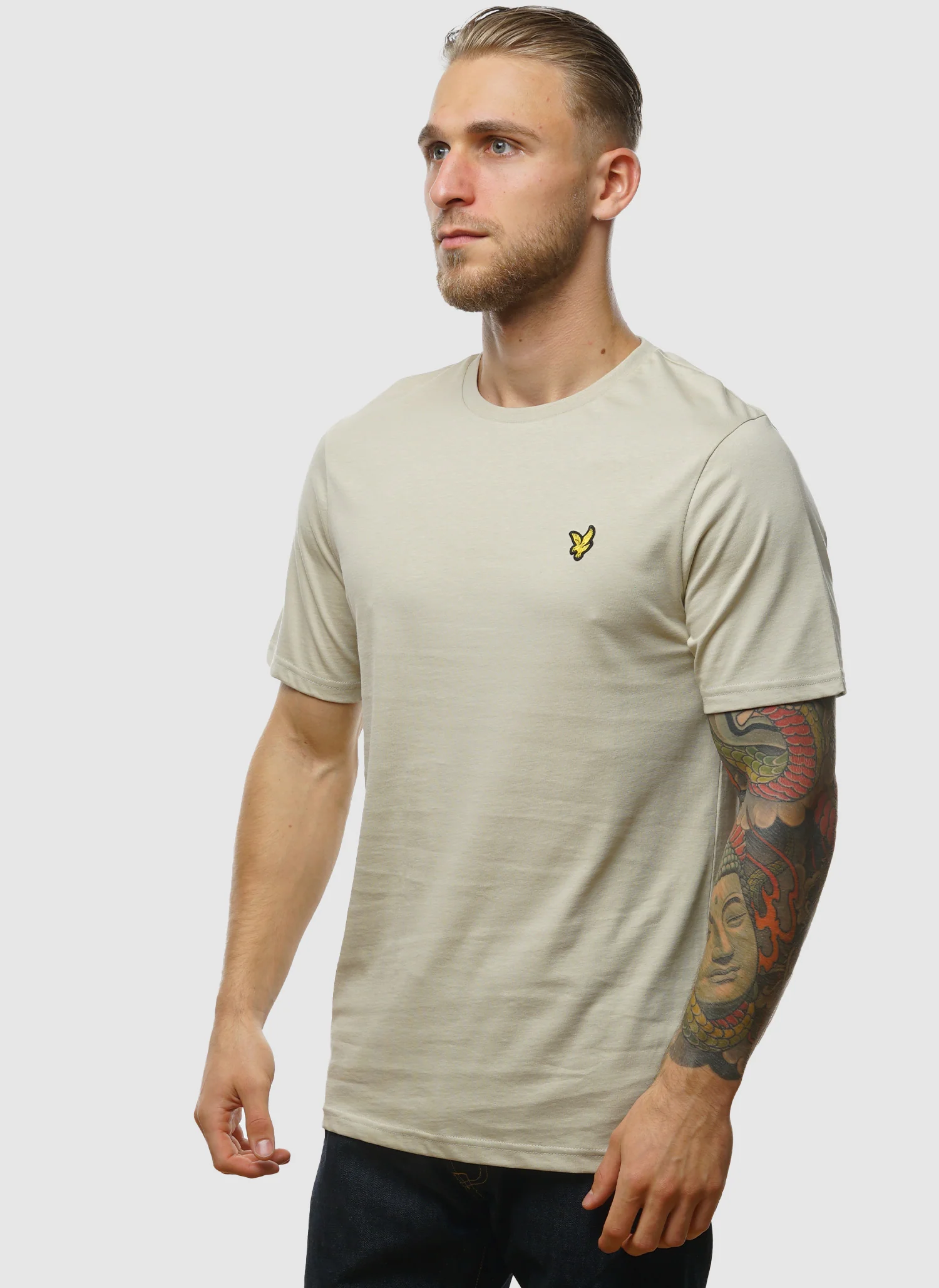 Plain T-Shirt - Grey Taupe - Image 3