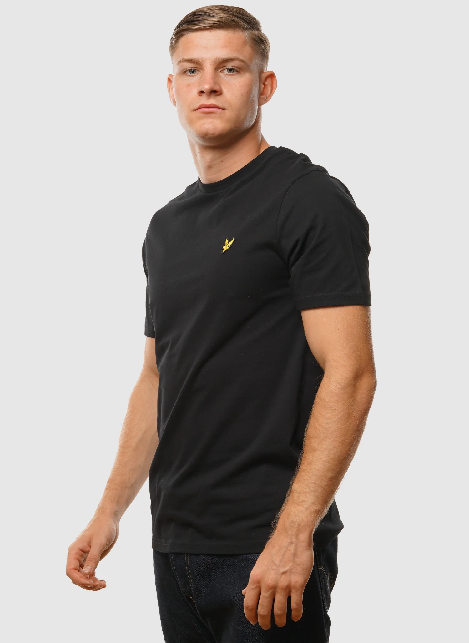 Plain T-Shirt - Jet Black - Image 3