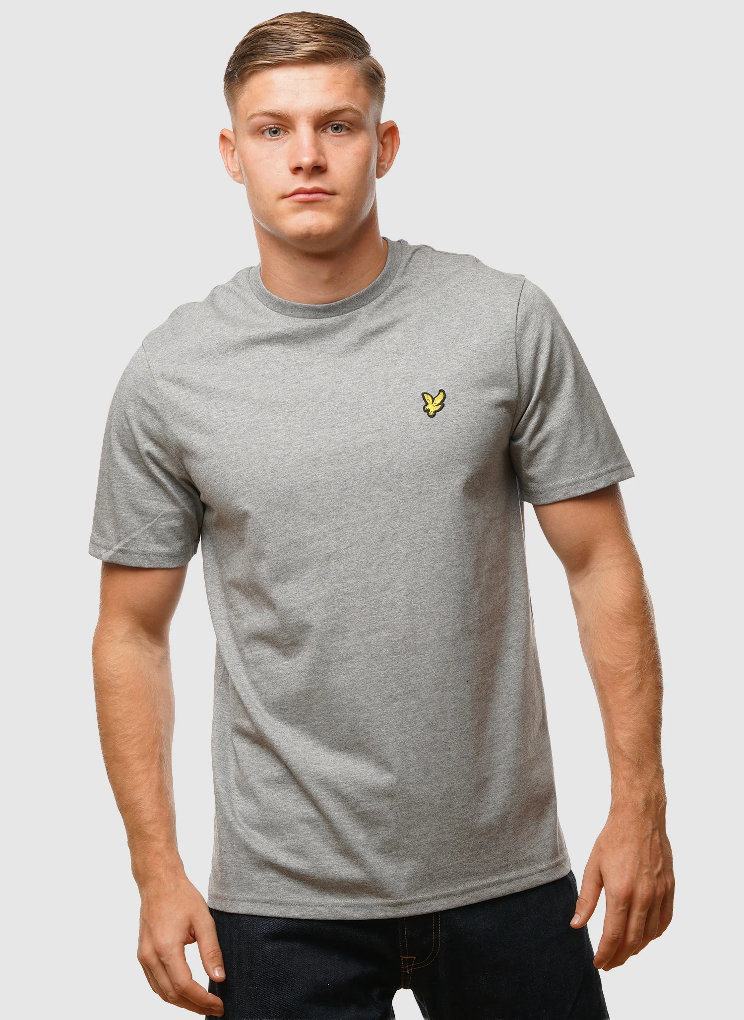 Plain T-Shirt - Mid Grey Marl - Image 4